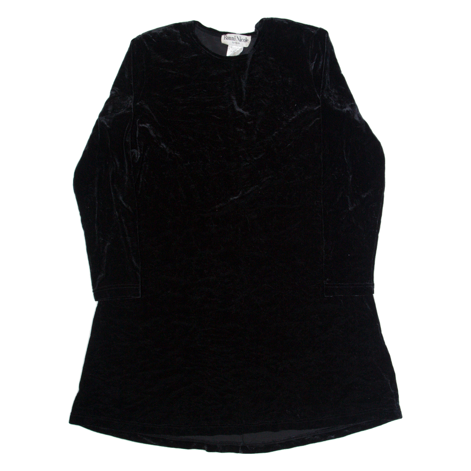 RONNI NICOLE BY OUIDA Womens Fit & Flare Dress Black Velvet Long Sleeve Short L Refurbished - N/A refurbished available on Cerqular