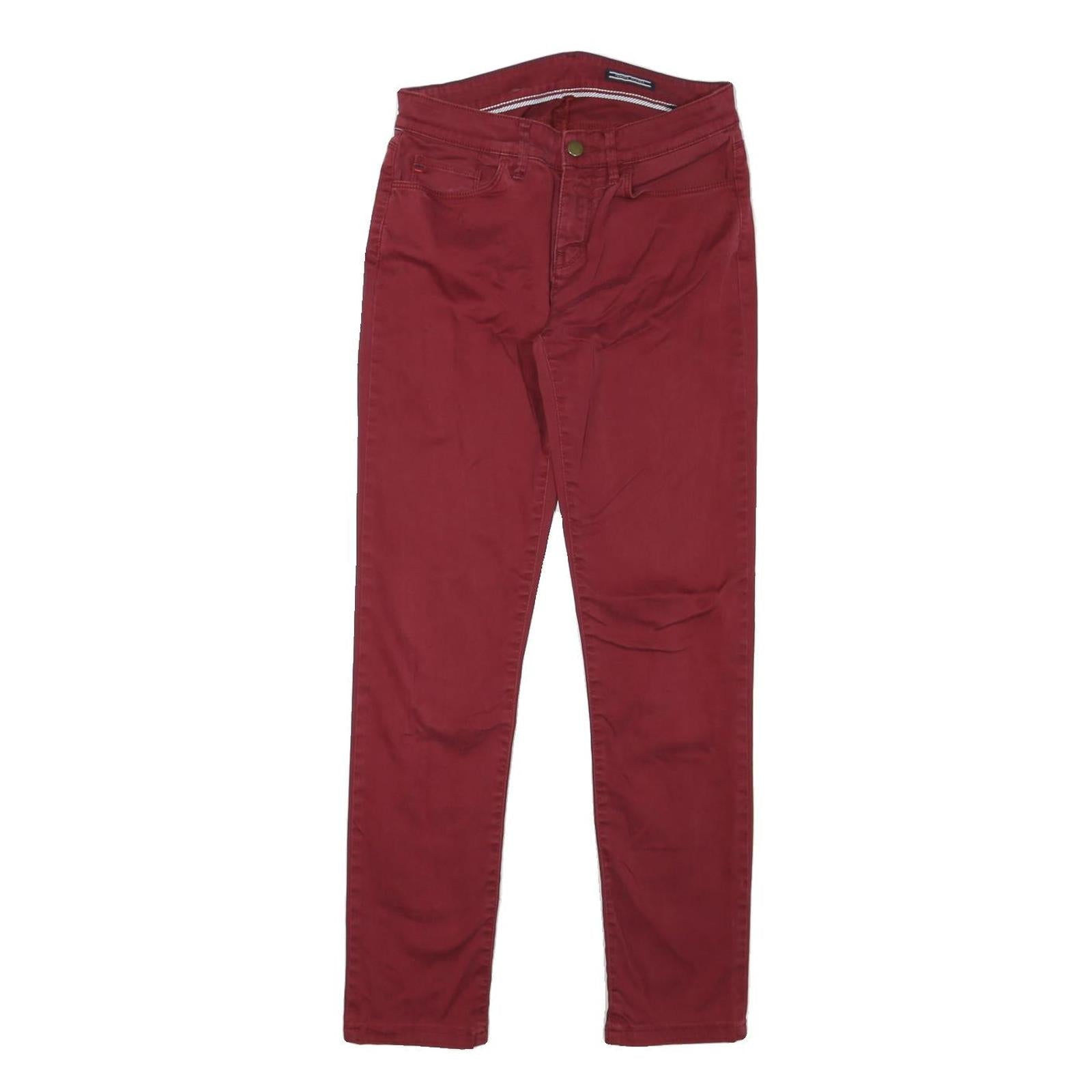 TOMMY HILFIGER Mens Regular Fit Red Skinny Denim W28 L29 Zip Cotton Blend Jeans Refurbished - N/A refurbished available on Cerqular