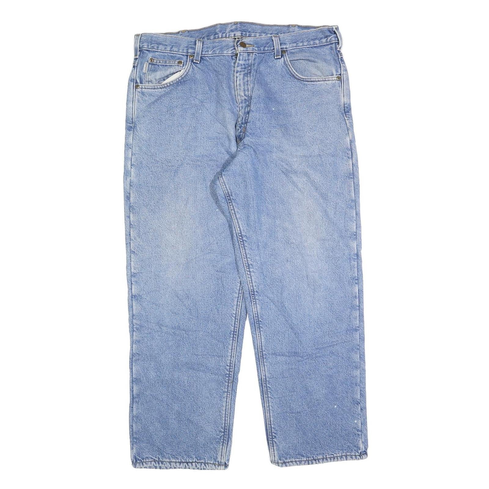 CARHARTT Mens Jeans Blue Regular Straight Denim Medium W38 L28 Workwear Zip Refurbished - N/A refurbished available on Cerqular