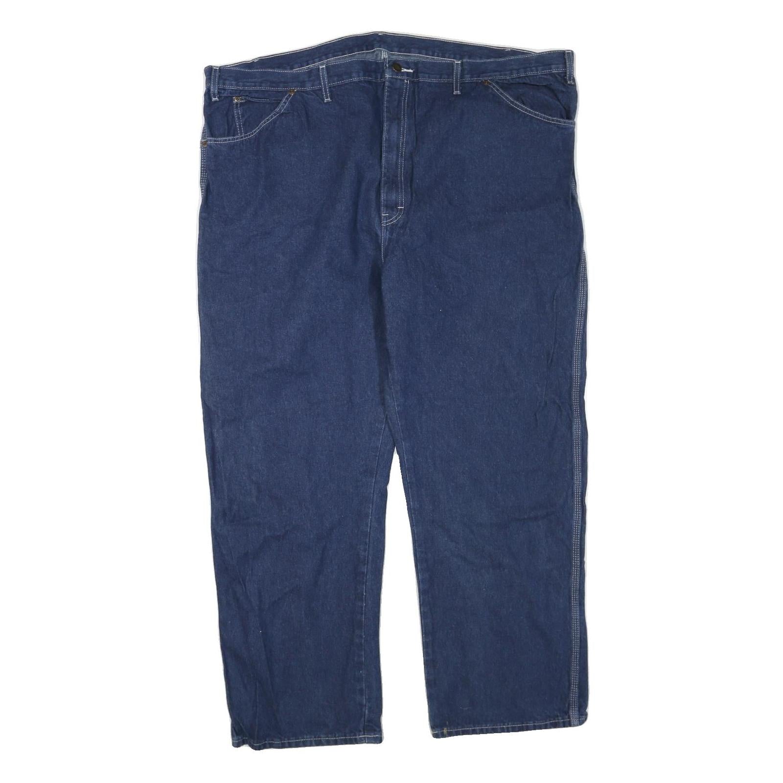 DICKIES Mens Regular Blue Denim Jeans W46 L30 Zip Closure Casual Workwear Refurbished - N/A refurbished available on Cerqular
