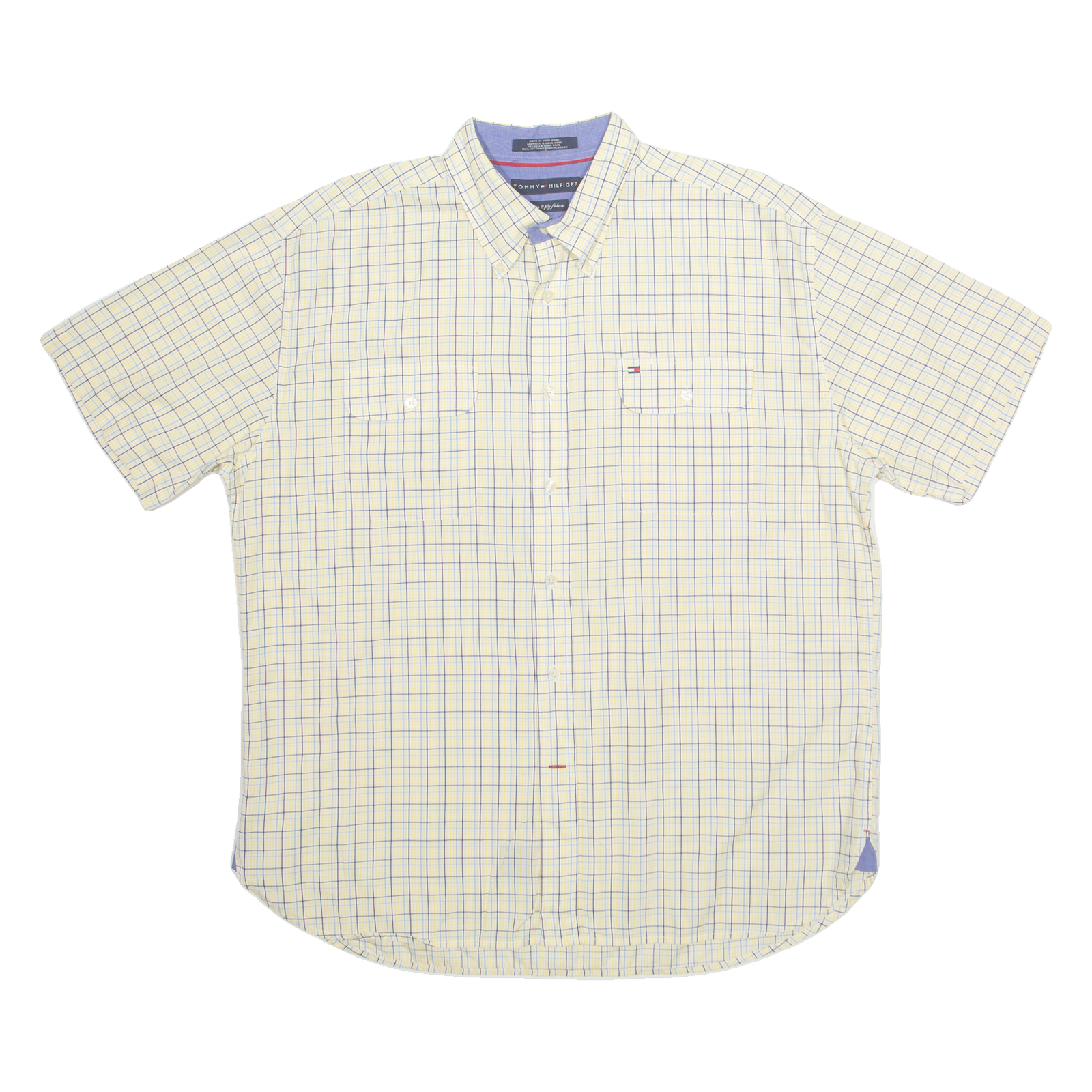 TOMMY HILFIGER Mens Shirt Yellow Check XL Refurbished - N/A refurbished available on Cerqular
