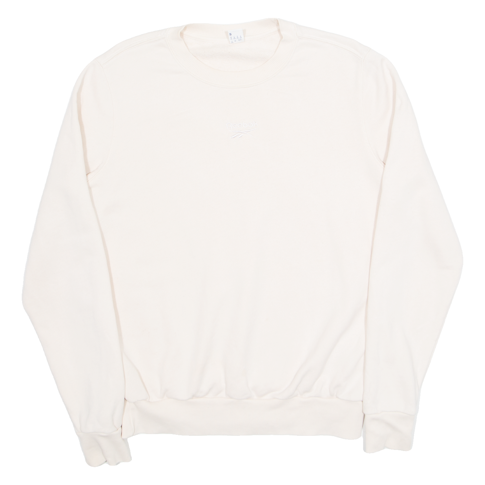REEBOK Womens Sweatshirt Cream S Refurbished - N/A refurbished available on Cerqular