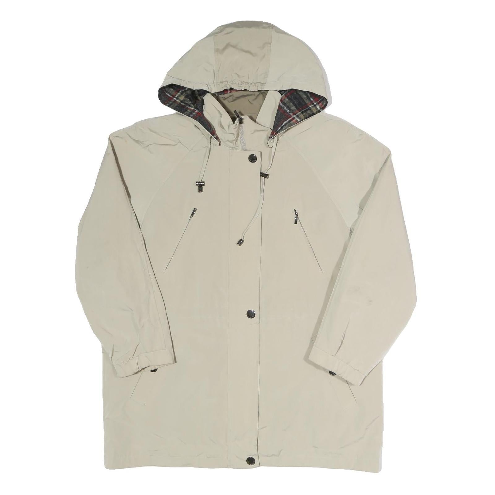 NAUTICA Womens Beige Polyester Hooded Zip Jacket L Plain Long Sleeve Casual Refurbished - N/A refurbished available on Cerqular