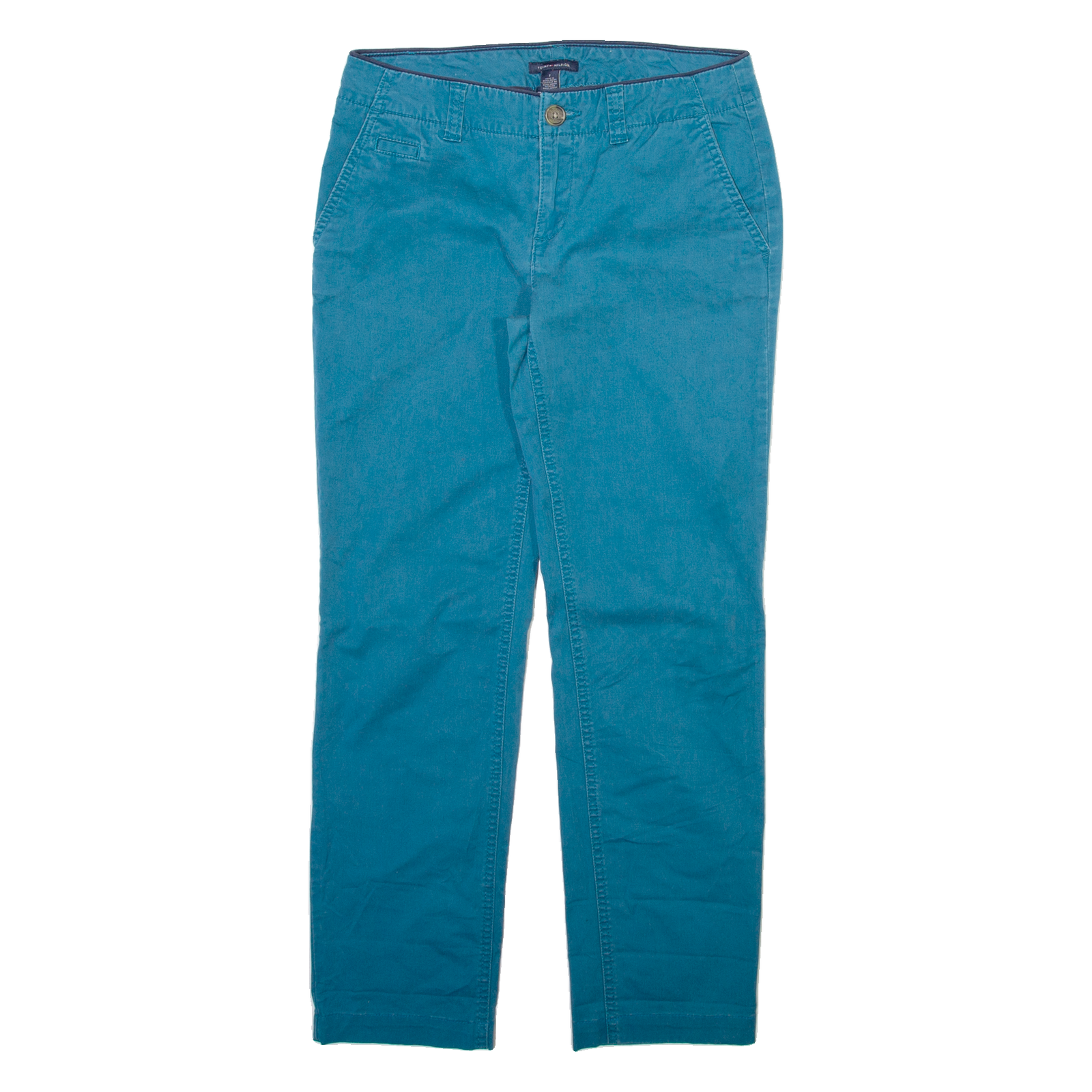 TOMMY HILFIGER Womens Trousers Blue Slim Straight W29 L28 Refurbished - N/A refurbished available on Cerqular