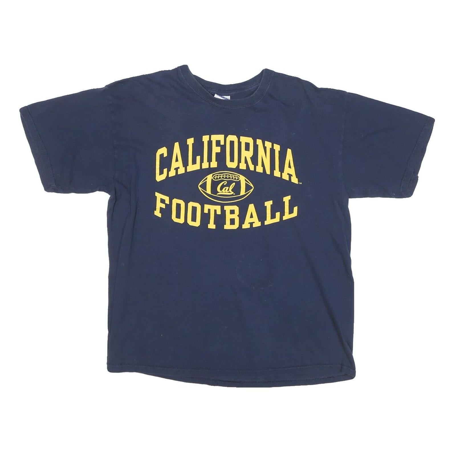 GILDAN Mens Navy Blue California Football Graphic T-Shirt L Short Sleeve Crew Refurbished - N/A refurbished available on Cerqular