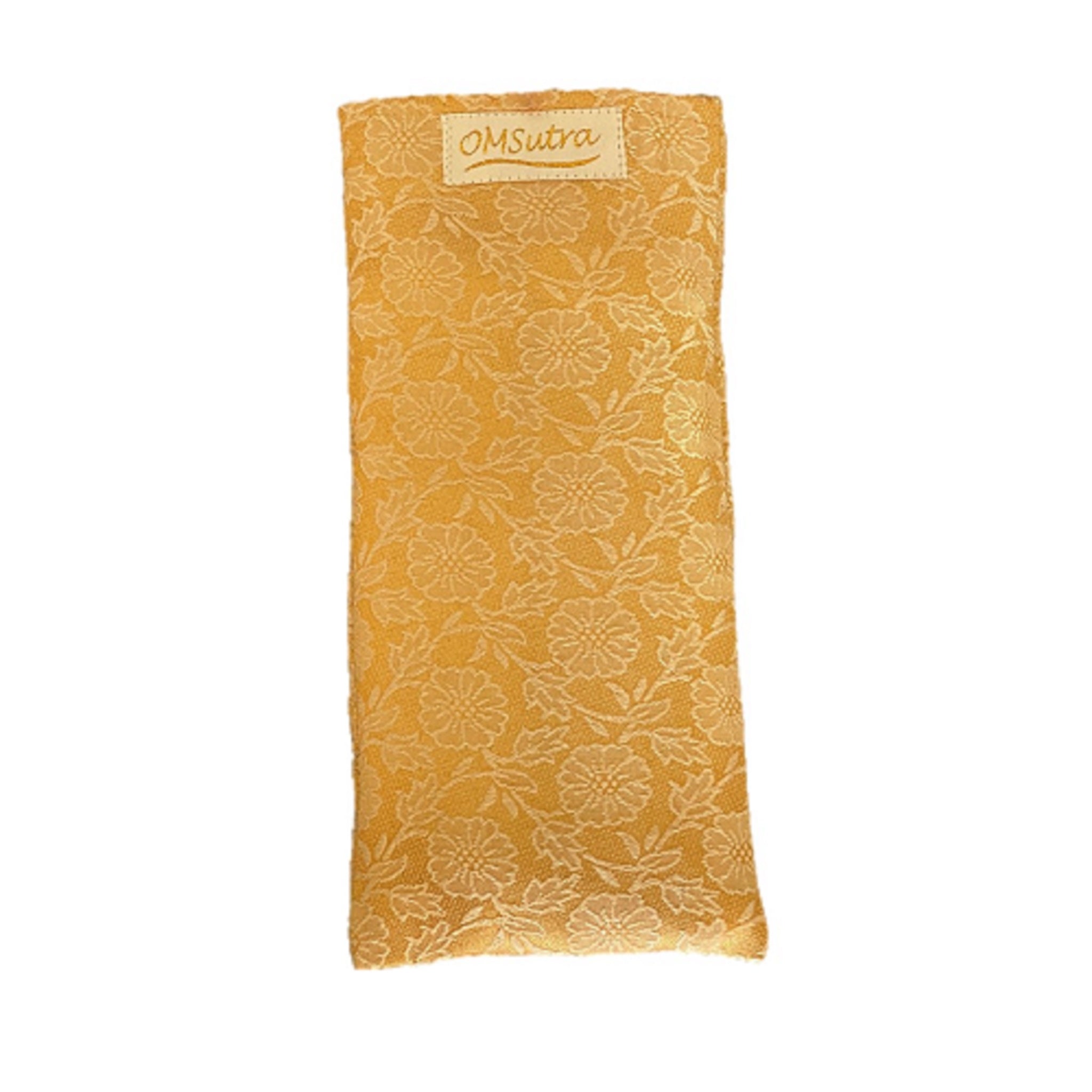 OMSutra Floral Silk Eye Pillow | Color: Golden Refurbished - N/A refurbished available on Cerqular