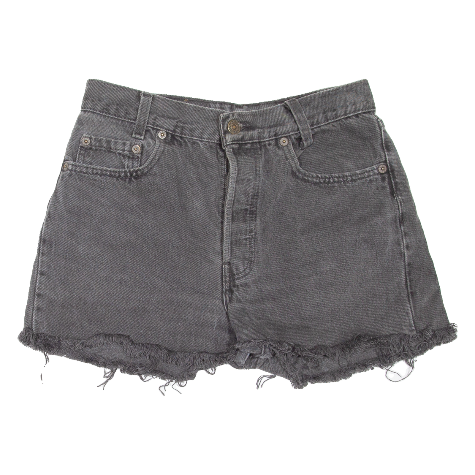 LEVI'S 701 Cut-Off Womens Denim Shorts Grey 90s S W27 Refurbished - N/A refurbished available on Cerqular
