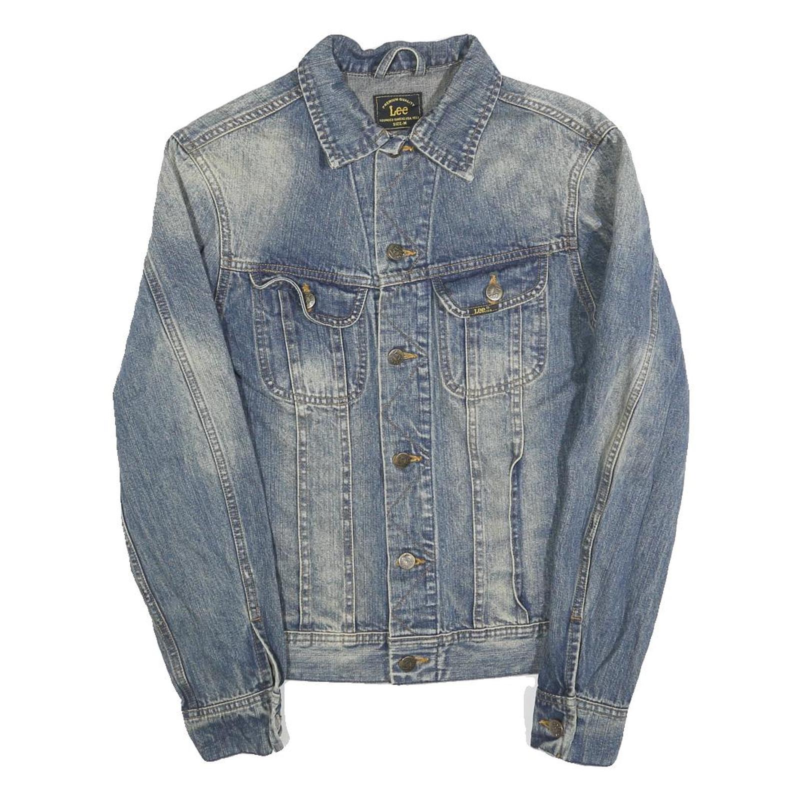 LEE Mens Blue Denim Cotton Button Jacket M Classic Fit Casual Outerwear Refurbished - N/A refurbished available on Cerqular