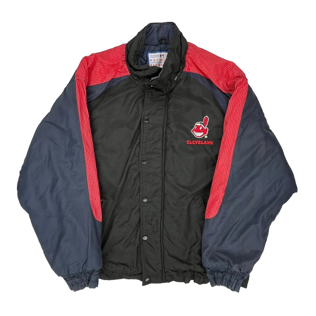 Cleveland Mlb Mlb Jacket - XL Black Nylon Refurbished - Thrifted (note: this is a term often used to describe second- refurbished available on Cerqular