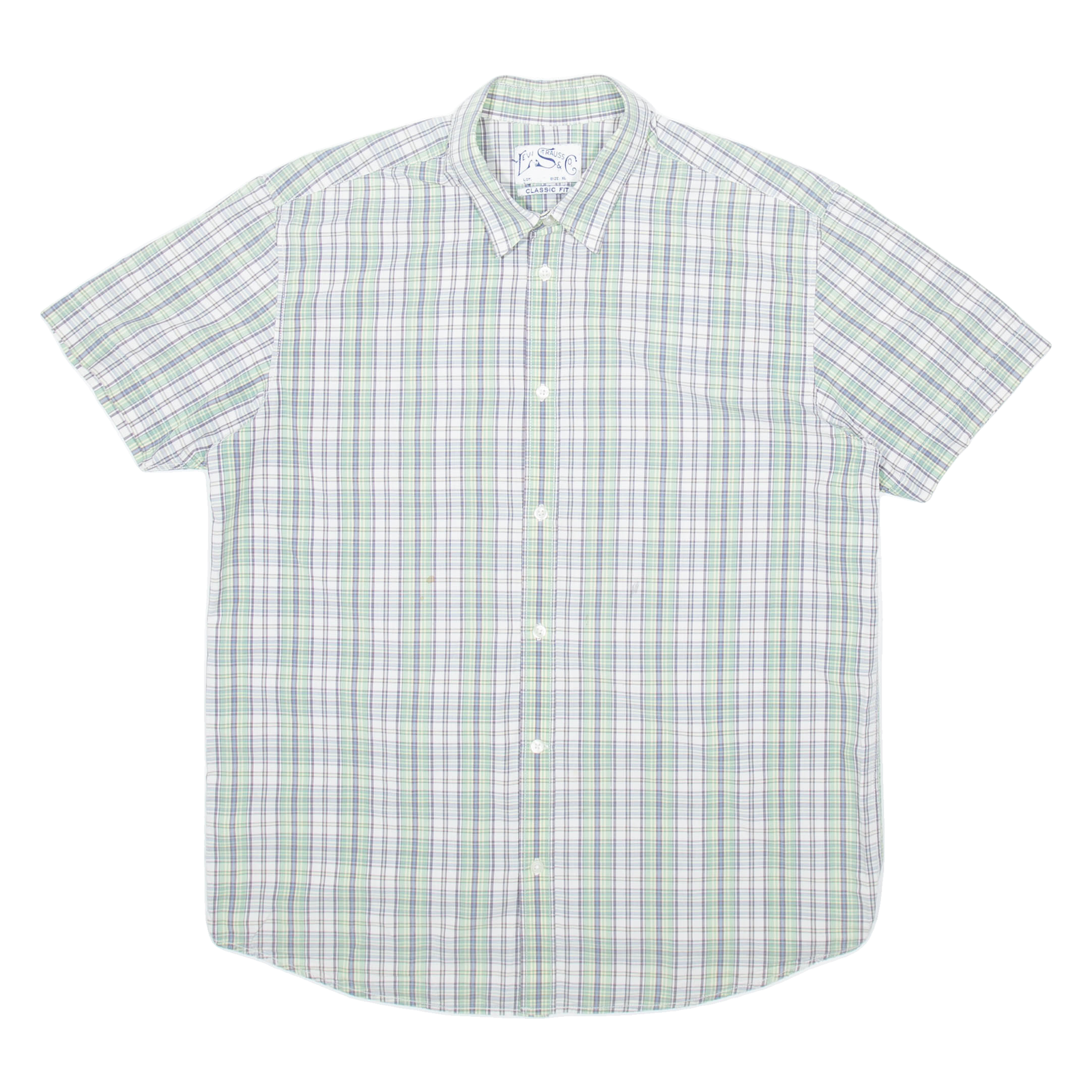 LEVI'S Mens Shirt Green 90s Check XL Refurbished - N/A refurbished available on Cerqular
