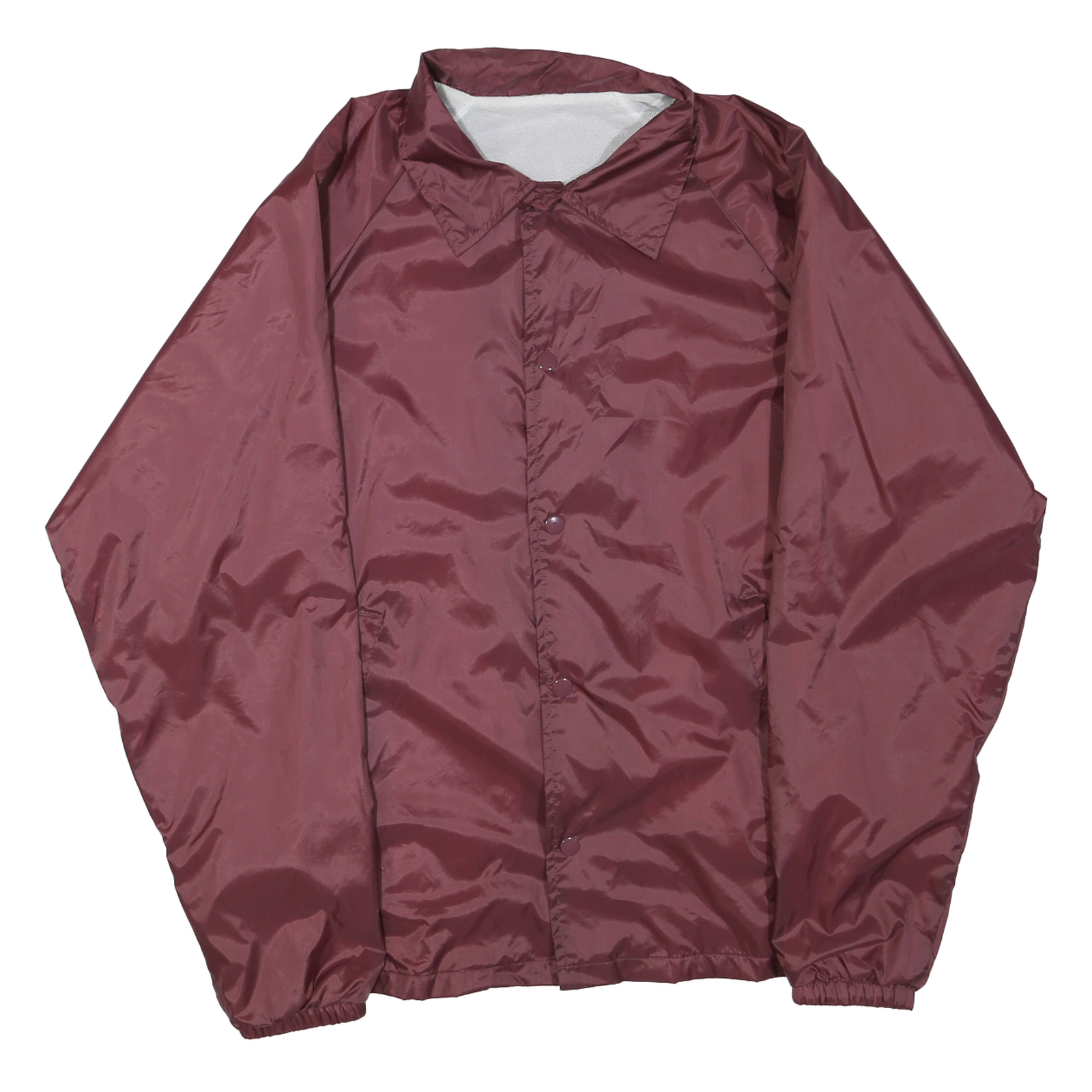Mens Maroon Lightweight Button Closure Polyester Blend Jacket XL Plain Casual Refurbished - N/A refurbished available on Cerqular