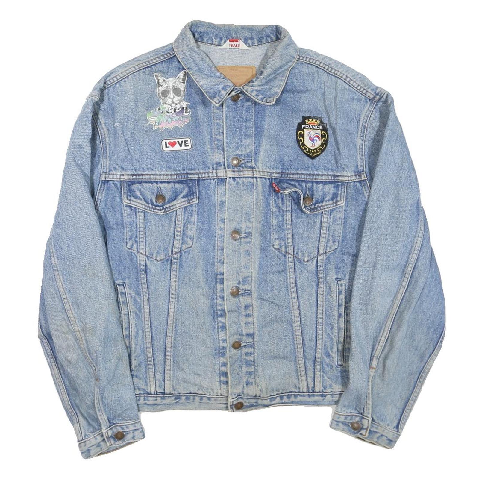 Buy LEVI'S Mens Blue Denim Button Jacket XL Cotton Blend Patch Detail Refurbished - $61.09 LEVI'S Mens Blue Denim Button Jacket XL Cotton Blend Patch Detail Refurbished - N/A refurbished available on Cerqular