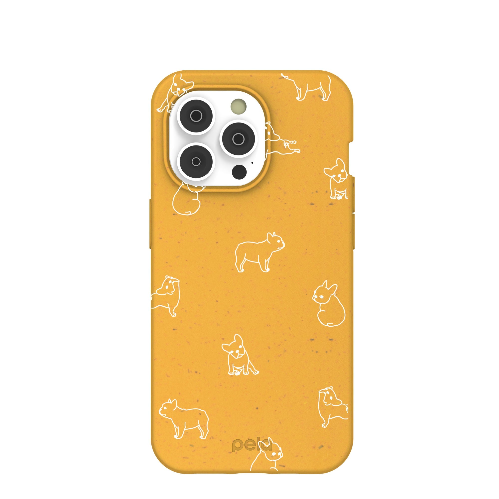 Honey Easy Breezy Frenchie iPhone 14 Pro Case Refurbished - Pela Case refurbished available on Cerqular