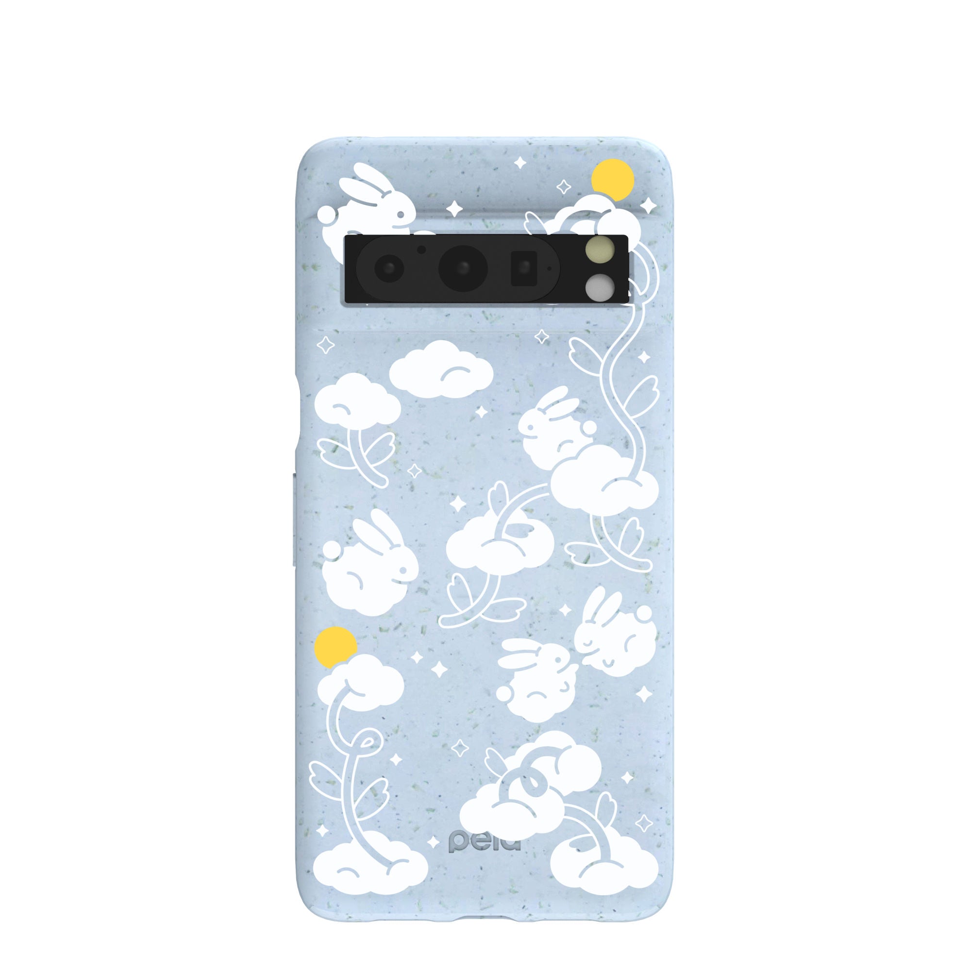 Powder Blue Fluffy Flower Google Pixel 8 Pro Case Refurbished - Pela Case refurbished available on Cerqular