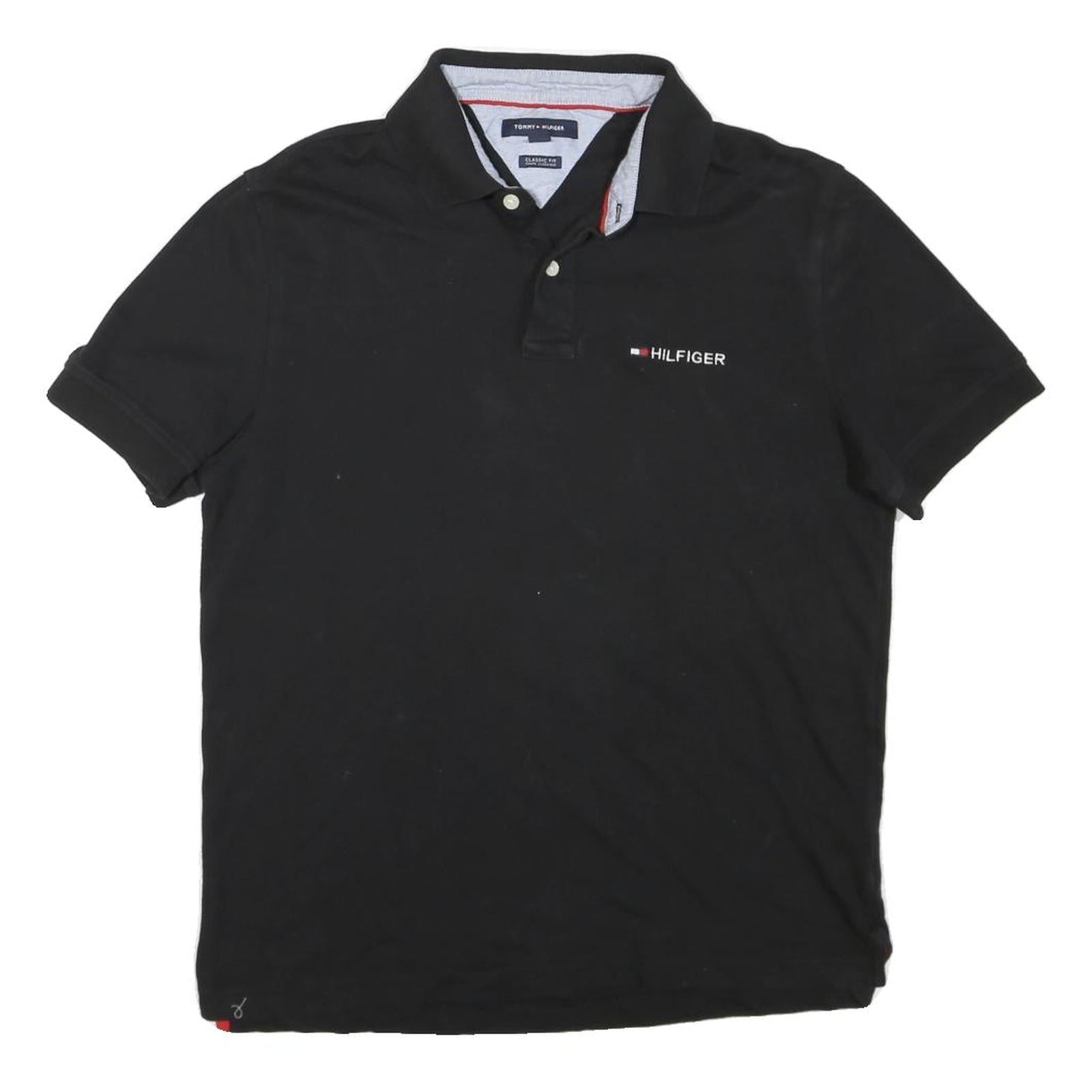 Buy TOMMY HILFIGER Mens Black Short Sleeve Plain Polo Shirt M Classic Fit Logo Refurbished - $33.79 TOMMY HILFIGER Mens Black Short Sleeve Plain Polo Shirt M Classic Fit Logo Refurbished - N/A refurbished available on Cerqular