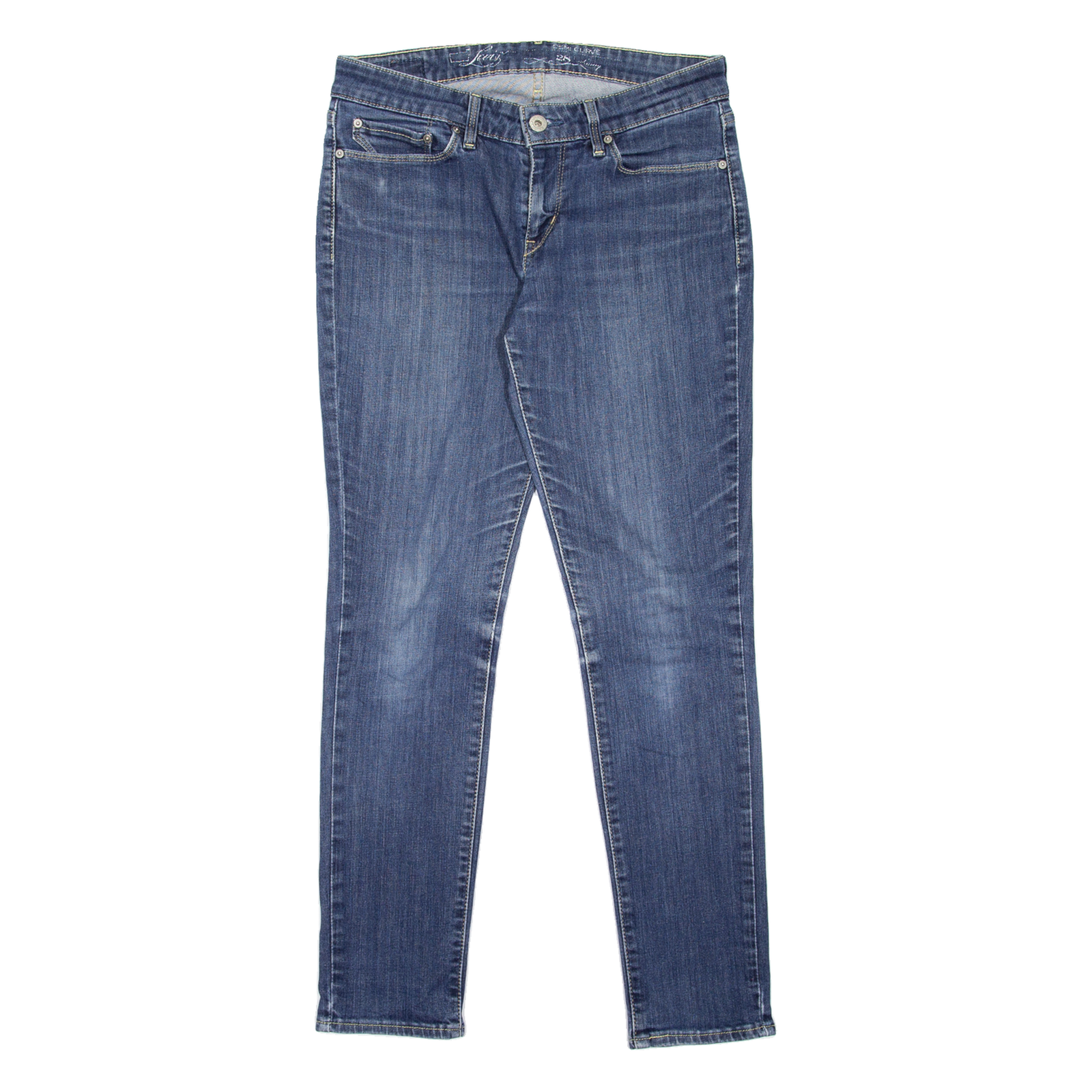 LEVI'S Womens Jeans Blue Slim Skinny Stone Wash W28 L30 Refurbished - N/A refurbished available on Cerqular