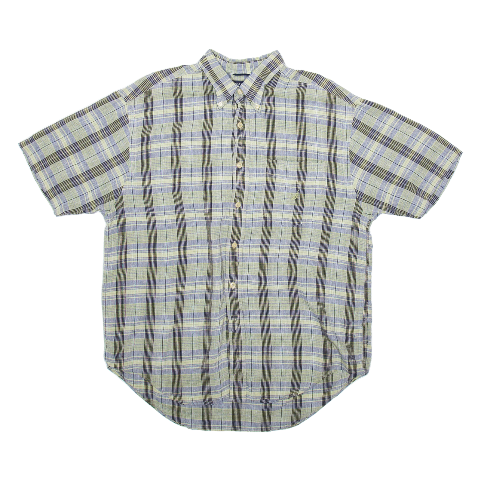 NAUTICA Mens Shirt Green Check L Refurbished - N/A refurbished available on Cerqular