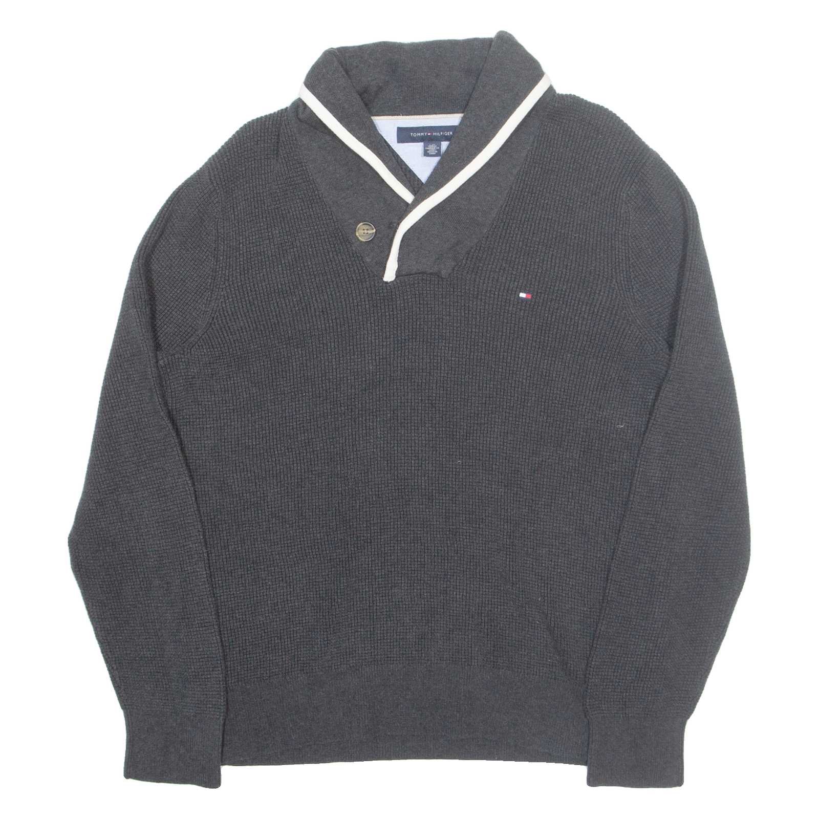 Buy TOMMY HILFIGER Mens Jumper Grey Button Neck Waffle Knit L Refurbished - $28.59 TOMMY HILFIGER Mens Jumper Grey Button Neck Waffle Knit L Refurbished - N/A refurbished available on Cerqular