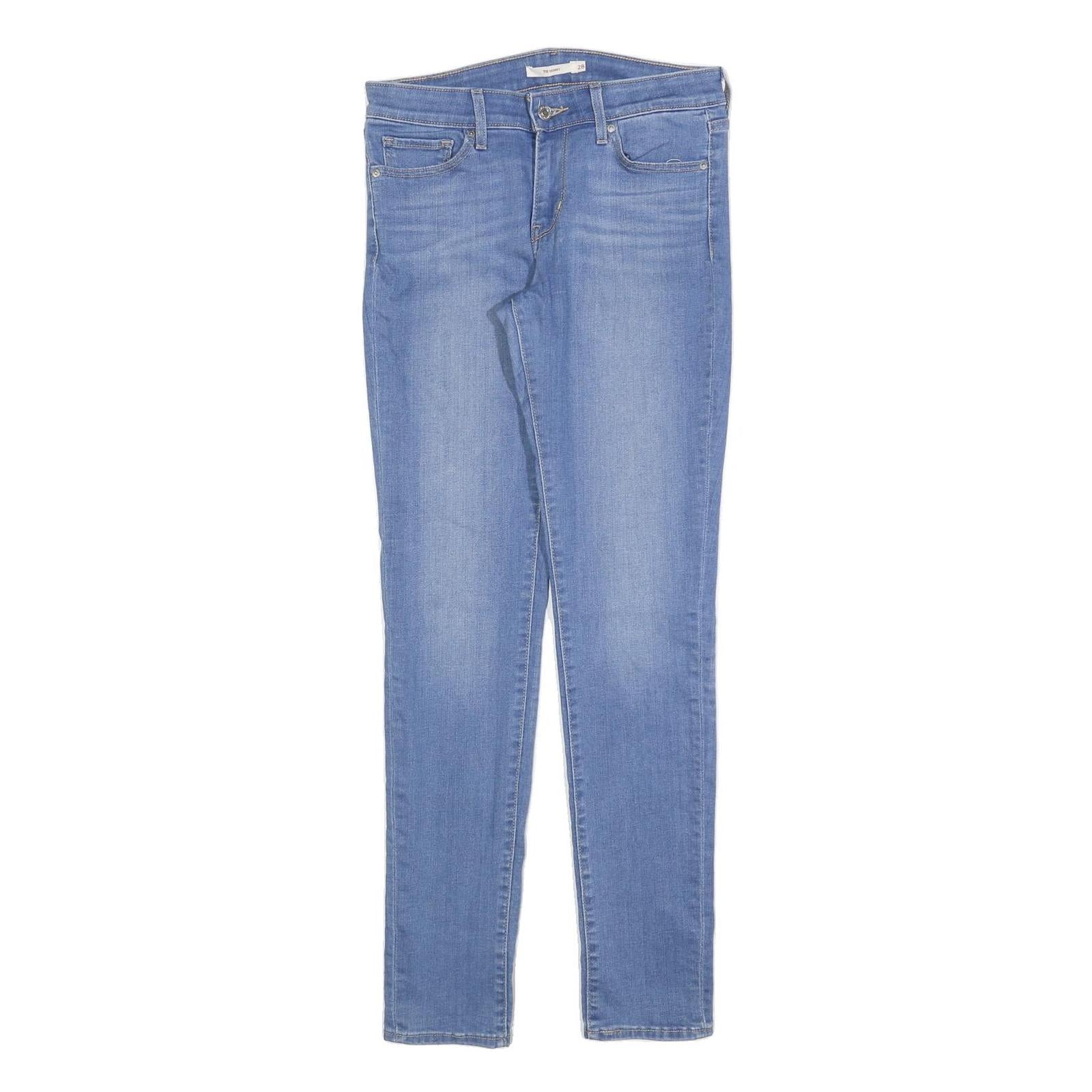 LEVI'S 711 Womens Slim Blue Denim Light W28 L32 Stretch Cotton Blend Jeans Refurbished - N/A refurbished available on Cerqular