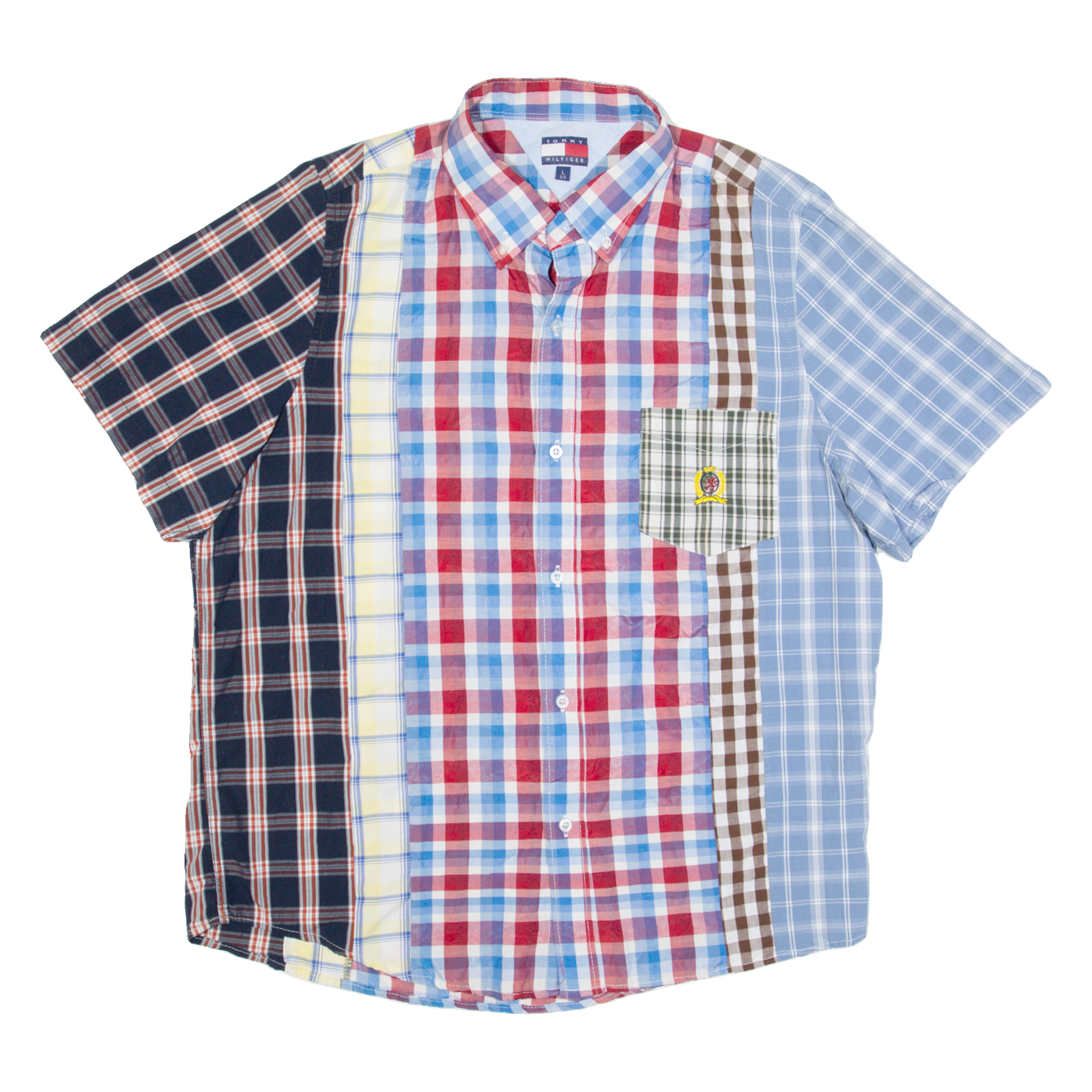 TOMMY HILFIGER Mens Shirt Blue Check L Refurbished - N/A refurbished available on Cerqular
