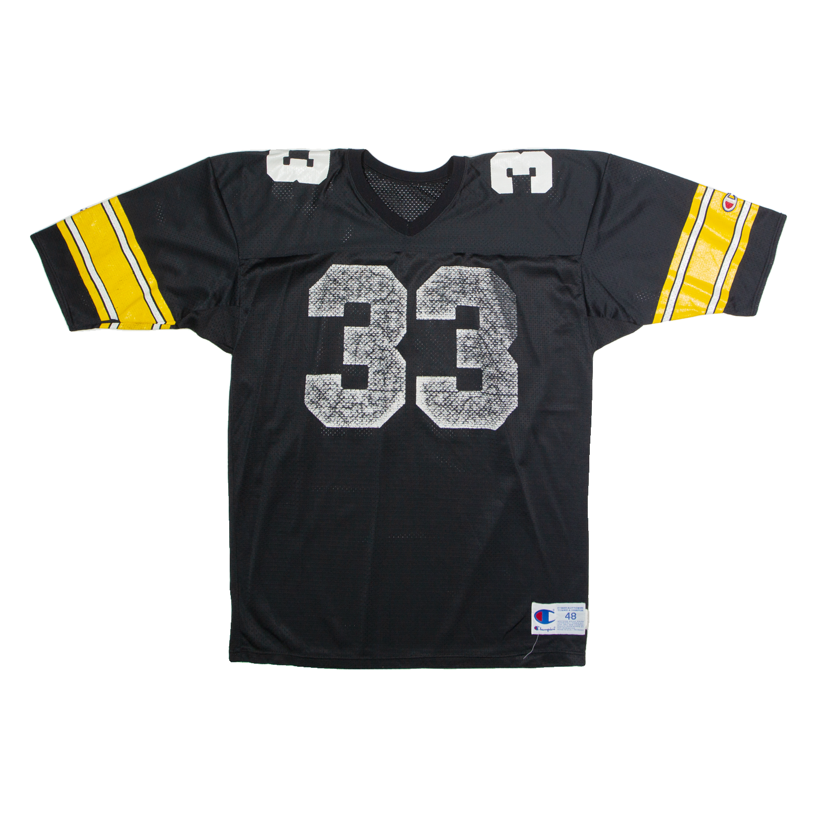 Buy CHAMPION Pittsburgh Steelers Home #33 Mens Jersey Black 90s USA Nylon L Refurbished - $63.69 CHAMPION Pittsburgh Steelers Home #33 Mens Jersey Black 90s USA Nylon L Refurbished - N/A refurbished available on Cerqular