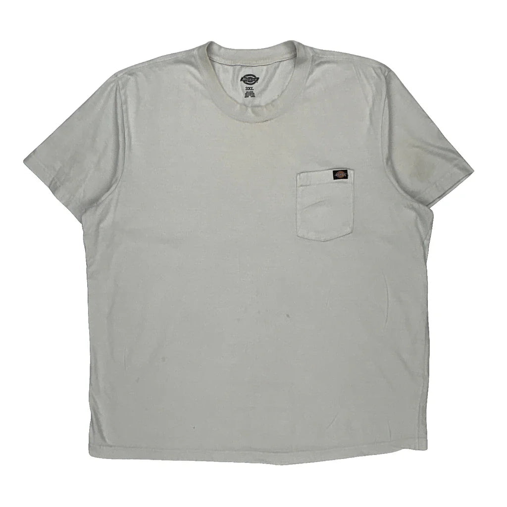 Dickies T-Shirt - 3XL White Cotton Refurbished - Thrifted (note: this is a term often used to describe second- refurbished available on Cerqular