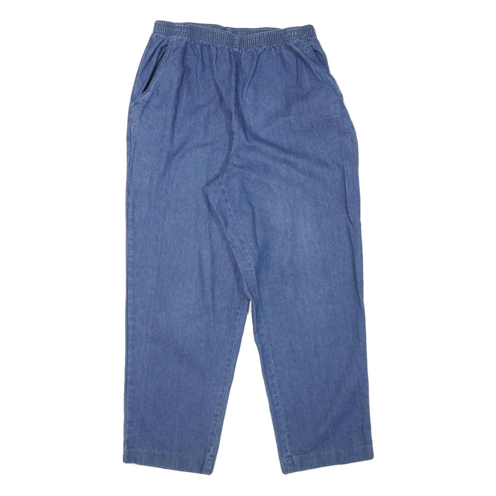 BRIGS NEW YORK Womens Relaxed Blue Denim Woven W26 L26 Elasticated Waist Jeans Refurbished - N/A refurbished available on Cerqular