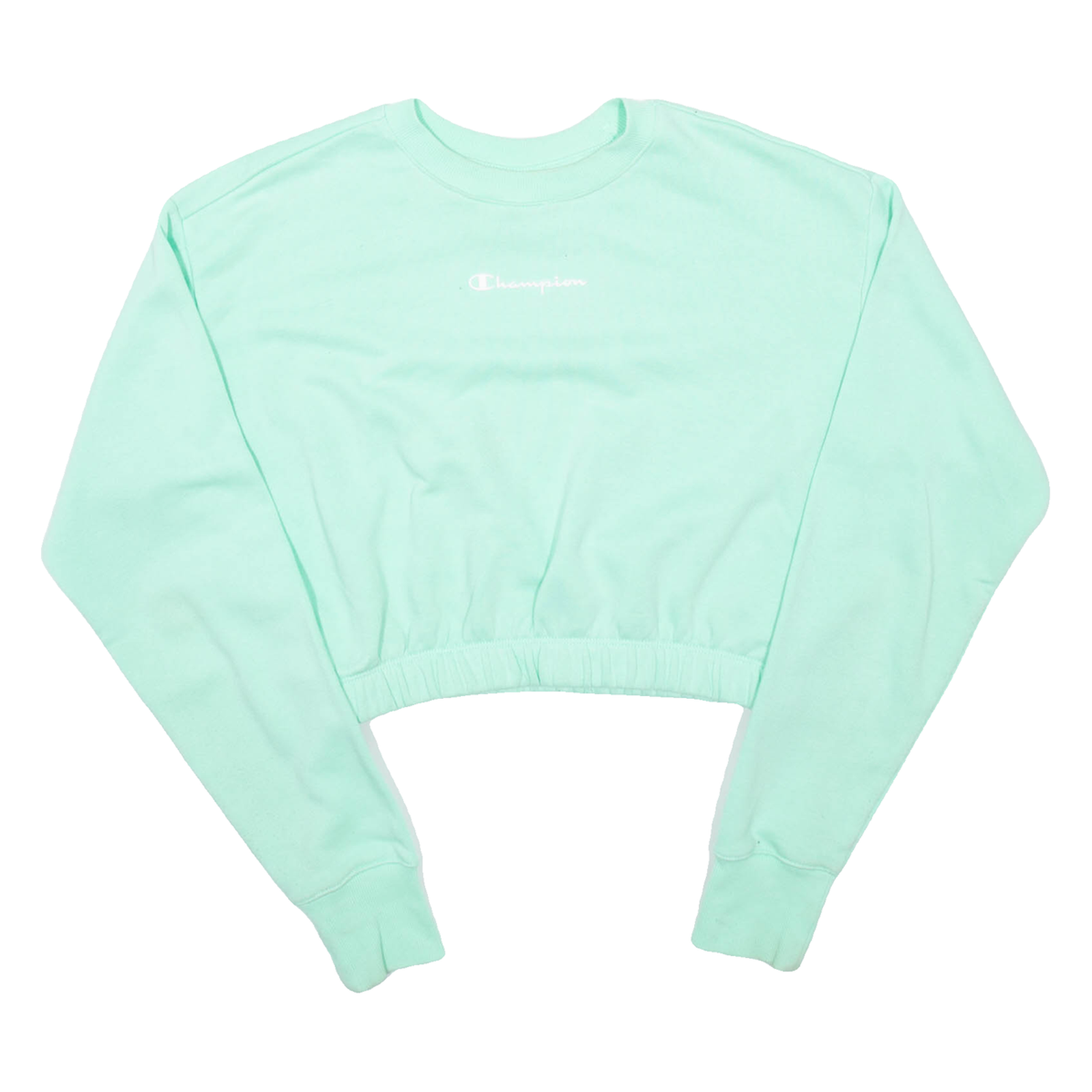CHAMPION Cropped Womens Sweatshirt Green XS Refurbished - N/A refurbished available on Cerqular