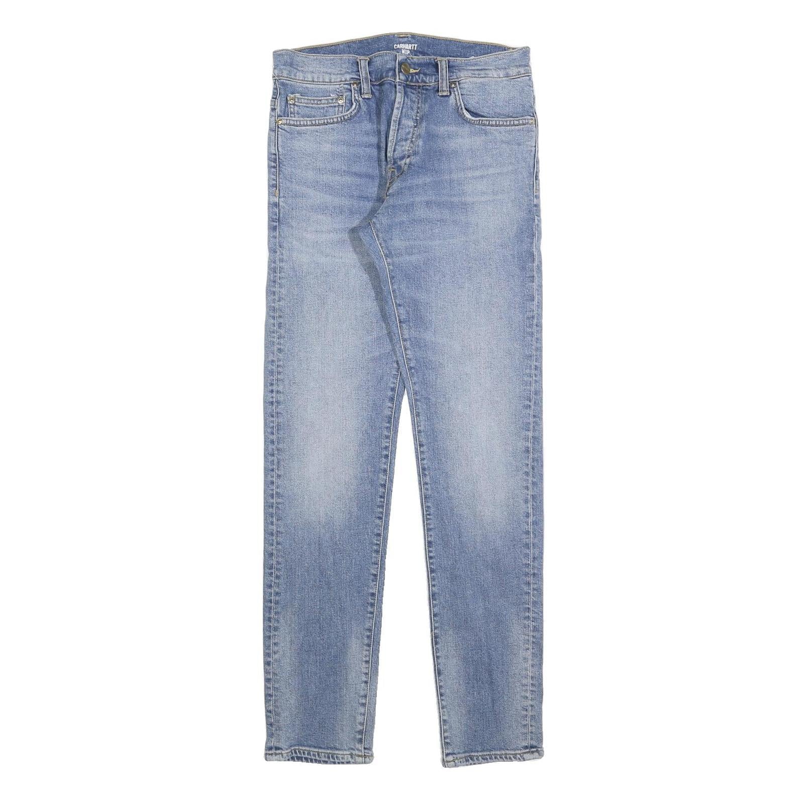CARHARTT Mens Slim Jeans Blue Denim W28 L32 Zip Cotton Blend Casual Fashion Refurbished - N/A refurbished available on Cerqular
