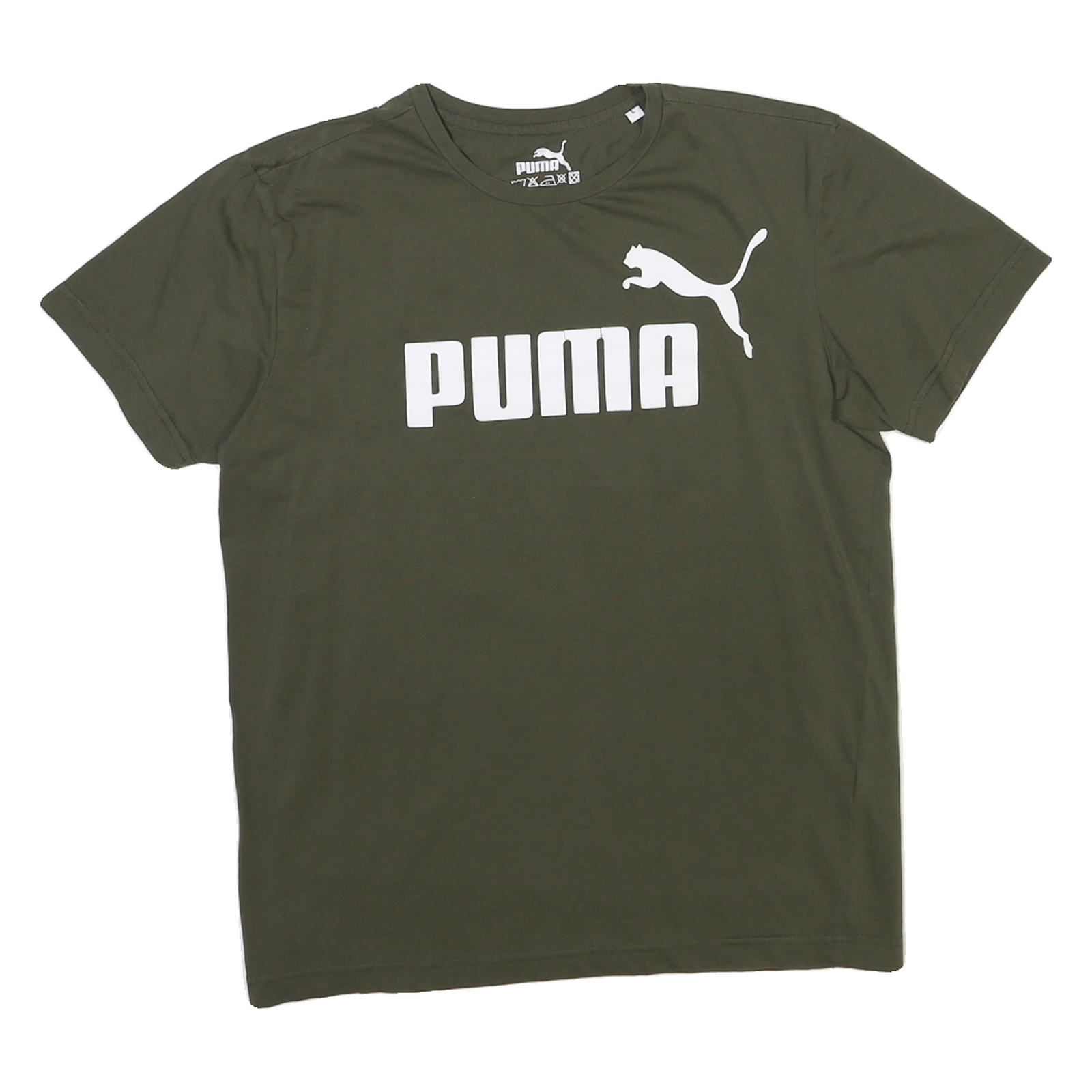 PUMA Womens Green Graphic T-Shirt L Short Sleeve Crew Neck Cotton Blend Refurbished - N/A refurbished available on Cerqular