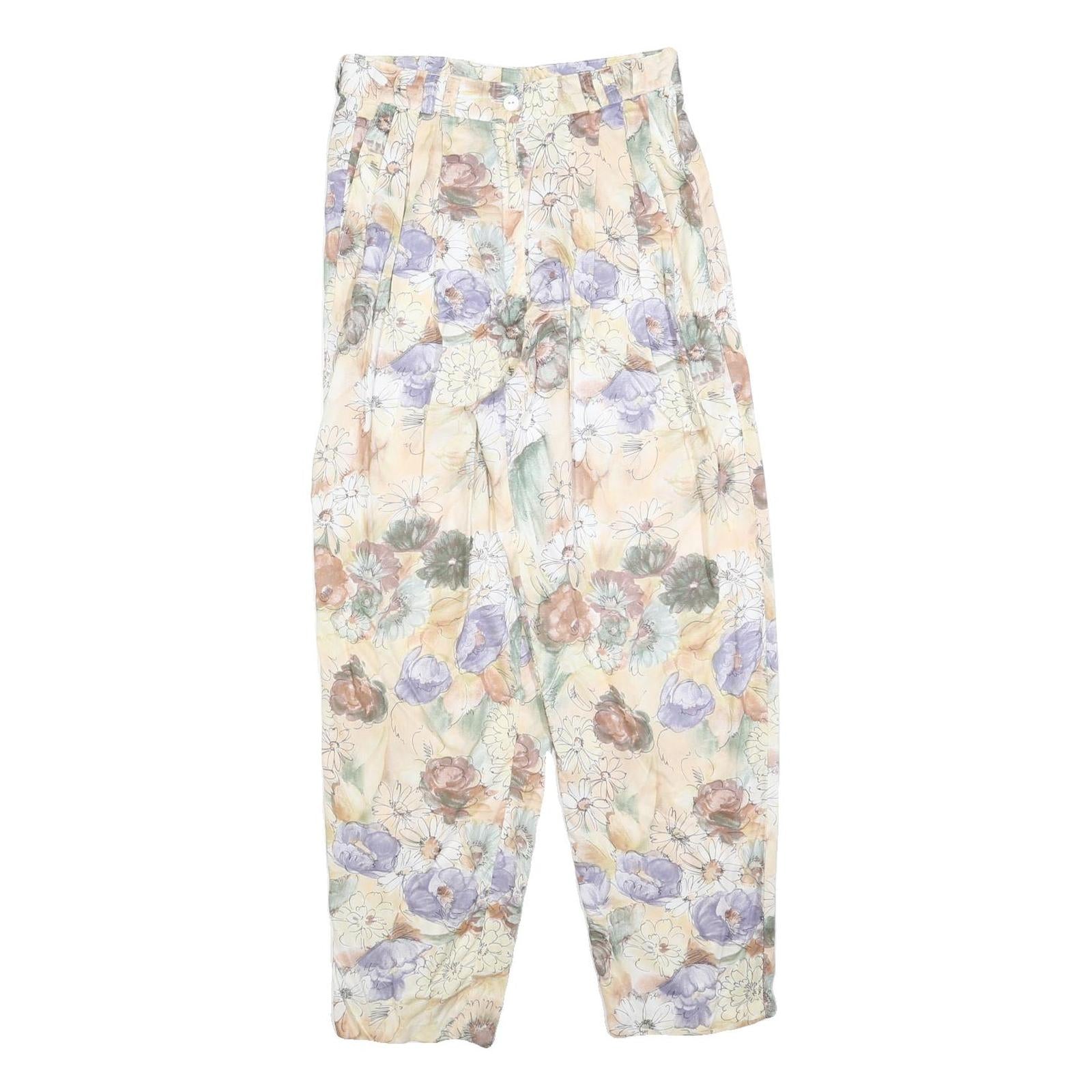Buy Womens Relaxed Fit Cream Floral Cotton Blend Trousers W28 L28 Summer Casual Refurbished - $23.39 Womens Relaxed Fit Cream Floral Cotton Blend Trousers W28 L28 Summer Casual Refurbished - N/A refurbished available on Cerqular