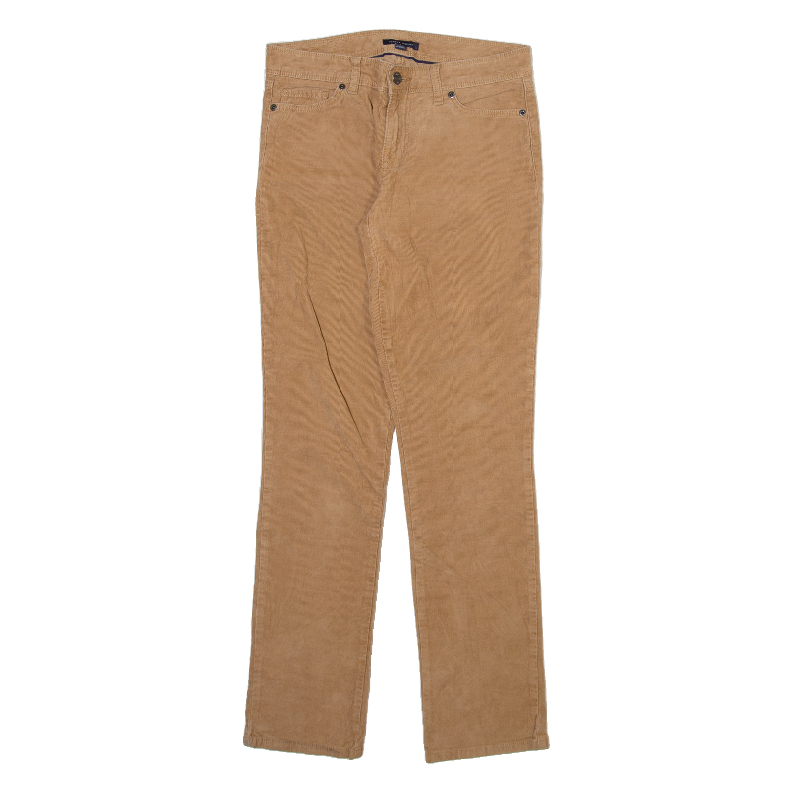 TOMMY HILFIGER Womens Corduroy Trousers Beige Slim Straight W29 L31 Refurbished - N/A refurbished available on Cerqular