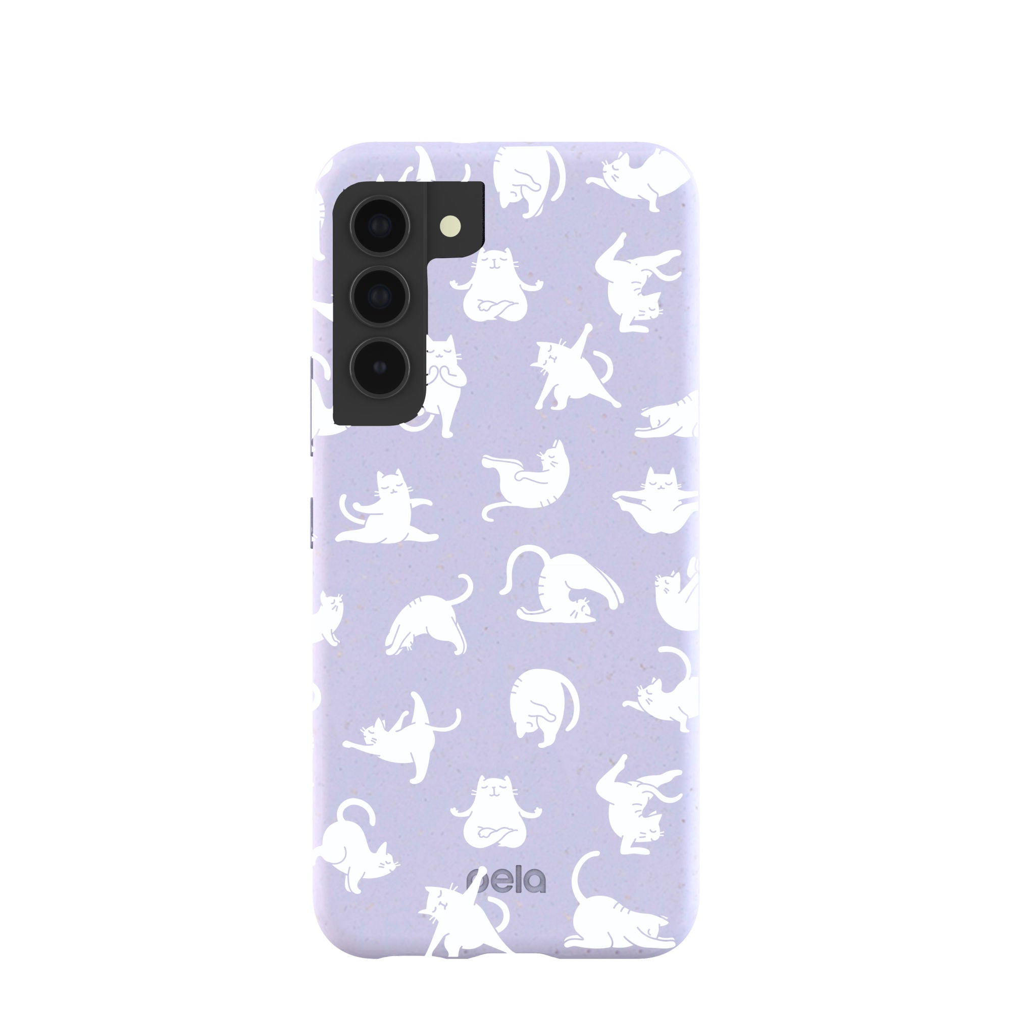 Lavender Yoga Cat Samsung Galaxy S22 Case Refurbished - Pela Case refurbished available on Cerqular