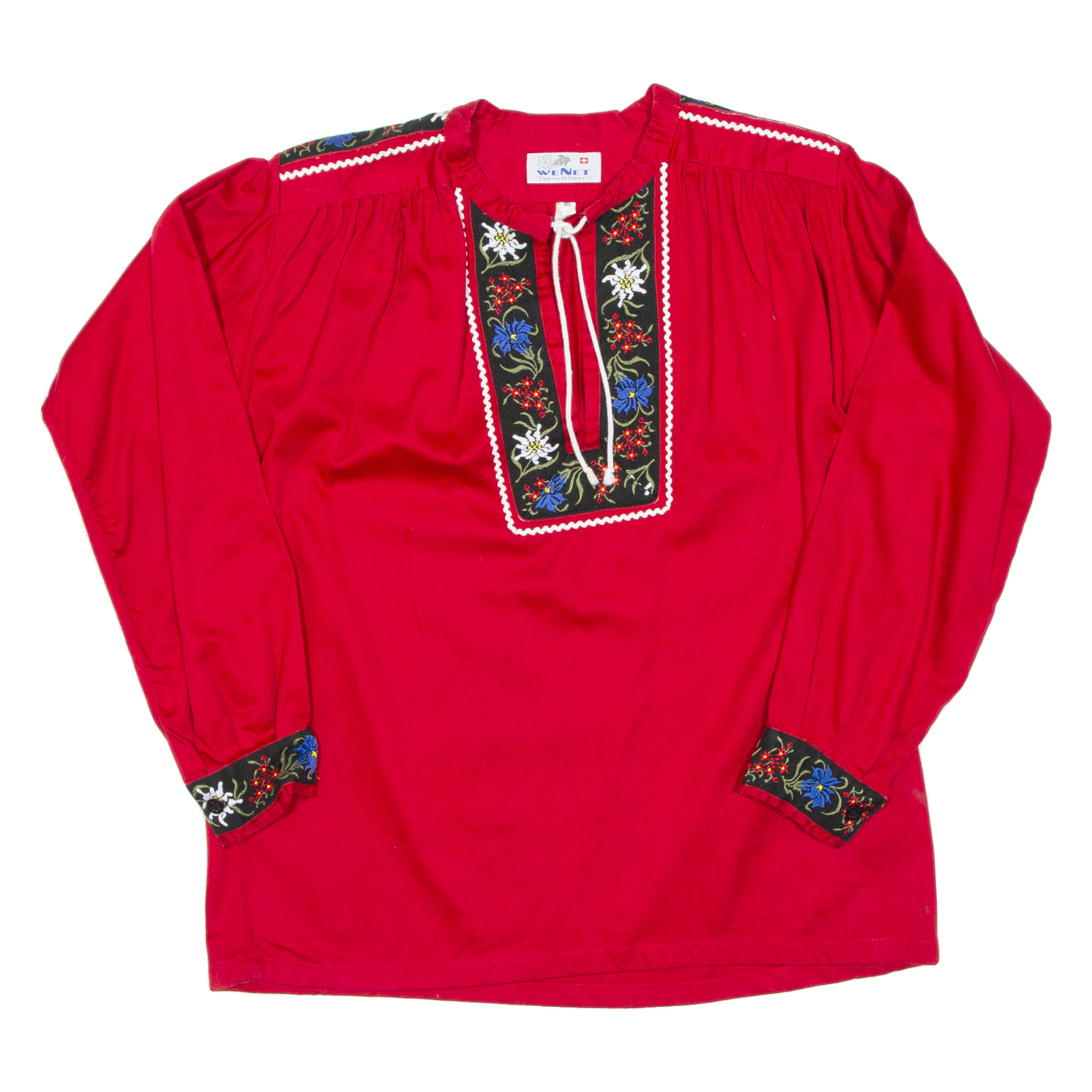 Womens Printed Top Red V-Neck Long Sleeve XL Refurbished - N/A refurbished available on Cerqular