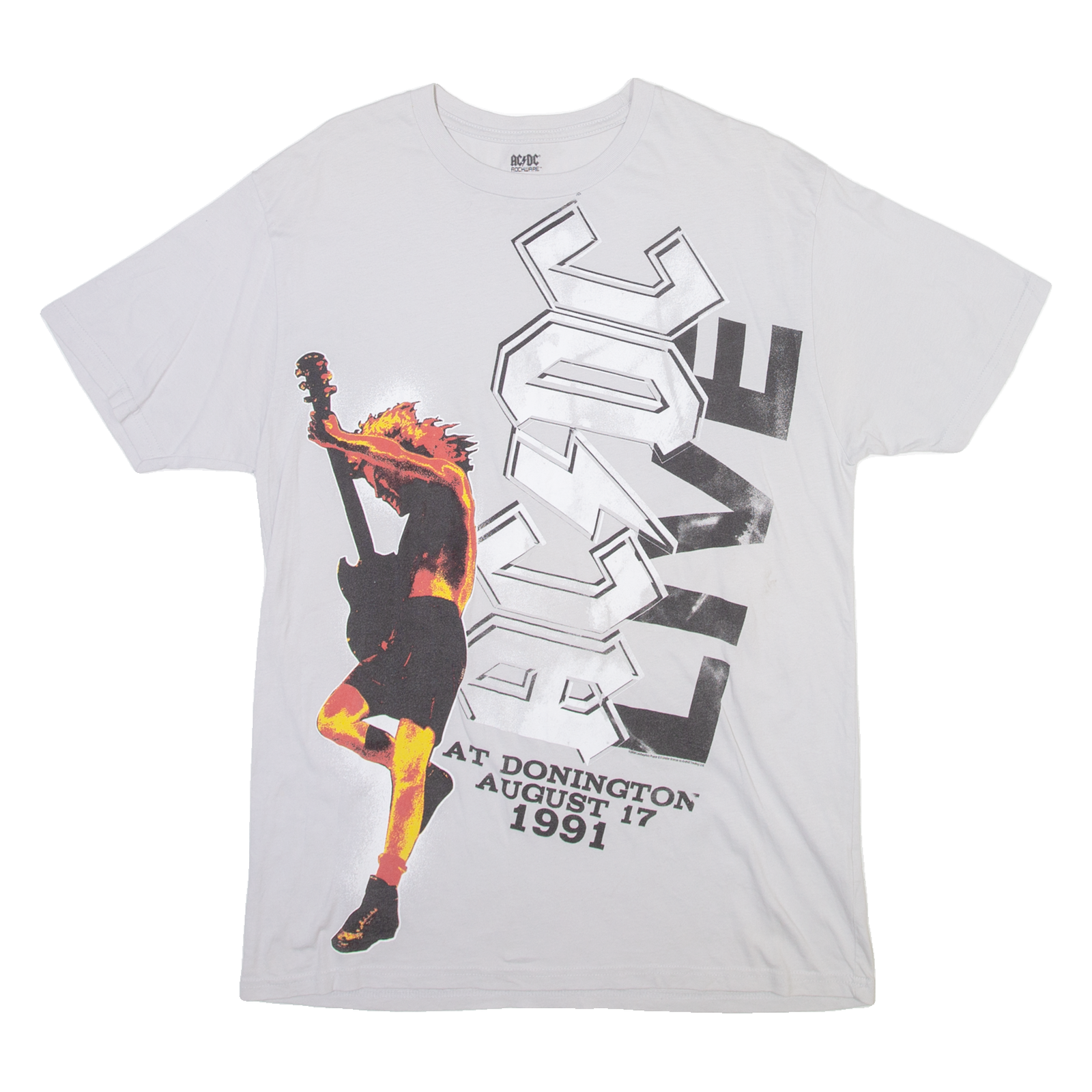 Ac/dc Mens Band T-Shirt Grey L Refurbished - N/A refurbished available on Cerqular