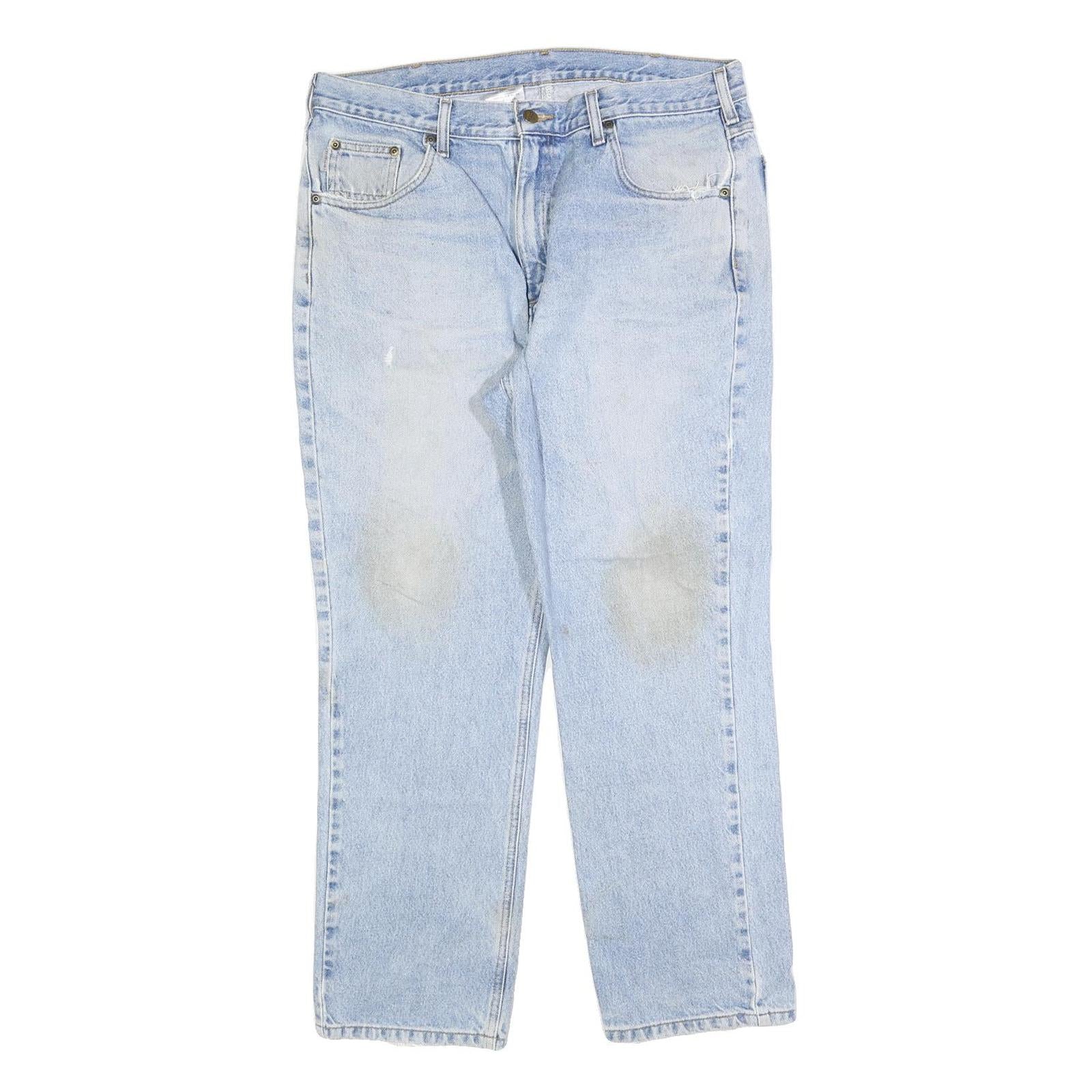 CARHARTT Mens Light Blue Regular Straight Denim Medium W36 L30 Casual Cotton Refurbished - N/A refurbished available on Cerqular