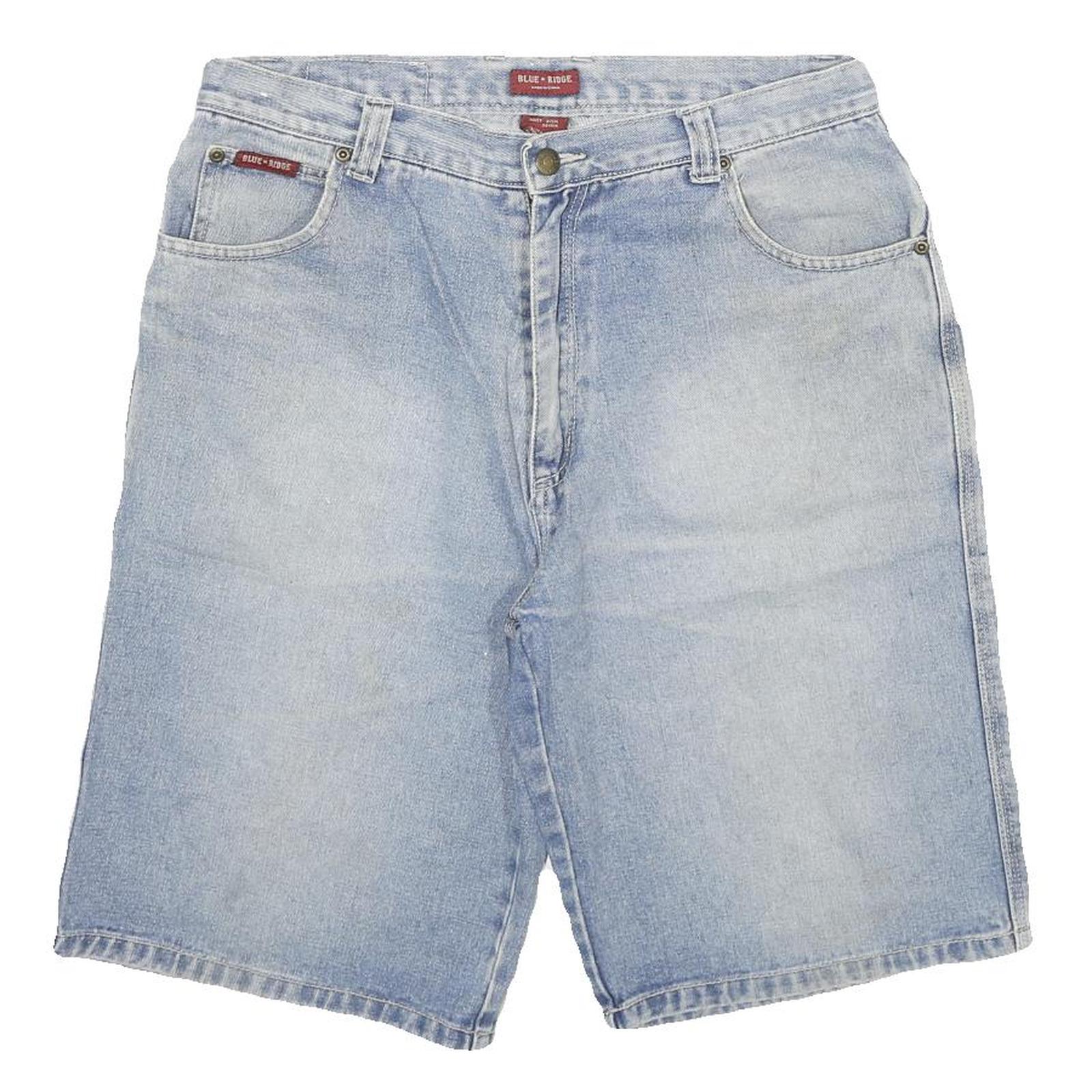 BLUE RIDGE Mens Shorts Blue Casual L W31 Cotton Blend Denim Style Refurbished - N/A refurbished available on Cerqular