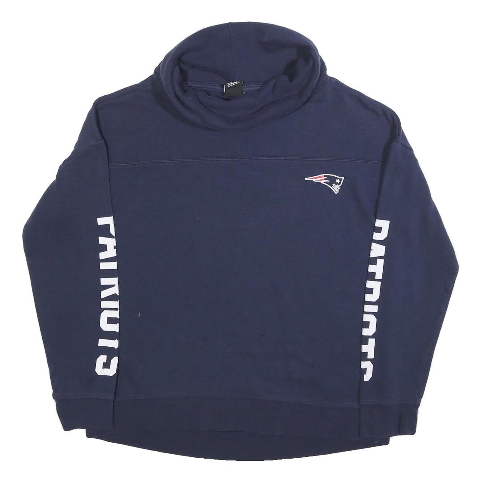 Buy NFL Womens Blue Patriots High Neck L Sweatshirt Cotton Blend Pullover Refurbished - $45.49 NFL Womens Blue Patriots High Neck L Sweatshirt Cotton Blend Pullover Refurbished - N/A refurbished available on Cerqular