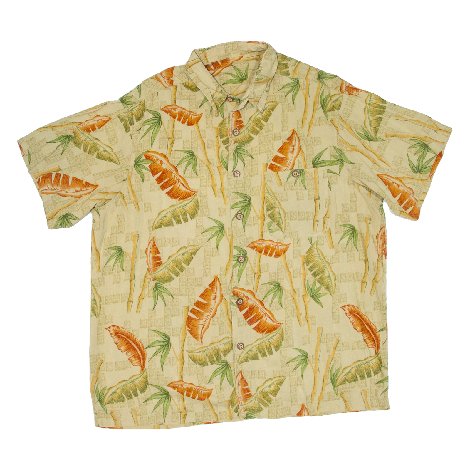 Buy Mens Hawaiian Shirt Beige Floral XL Refurbished - $18.19 Mens Hawaiian Shirt Beige Floral XL Refurbished - N/A refurbished available on Cerqular
