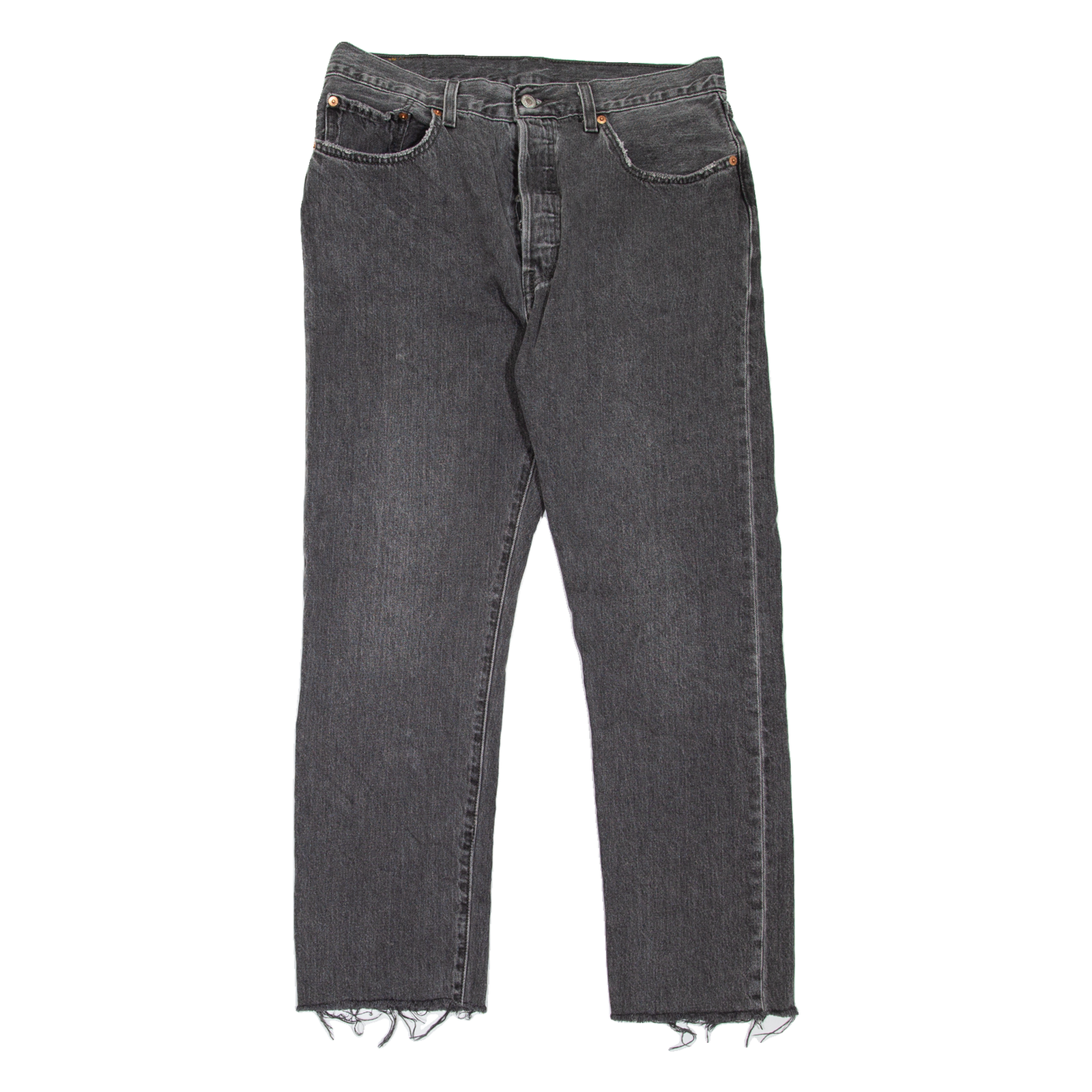 LEVI'S 501 Jeans Womens Grey Regular Straight W31 L27 Refurbished - N/A refurbished available on Cerqular