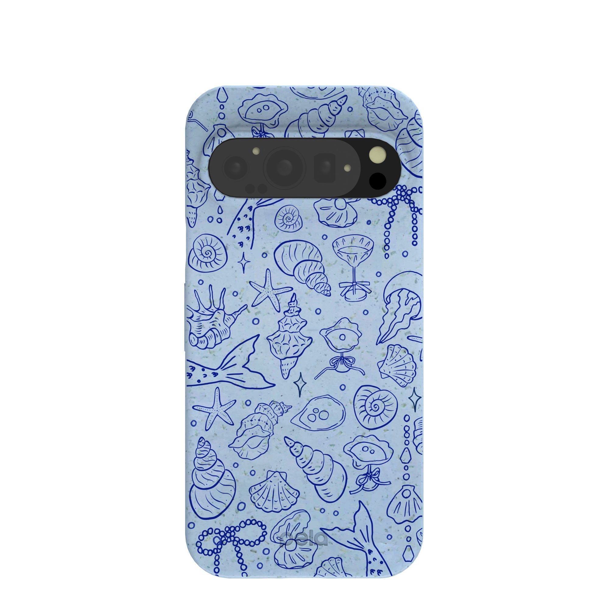 Powder Blue Ocean Charms Google Pixel 9/9 Pro Case Refurbished - Pela Case refurbished available on Cerqular