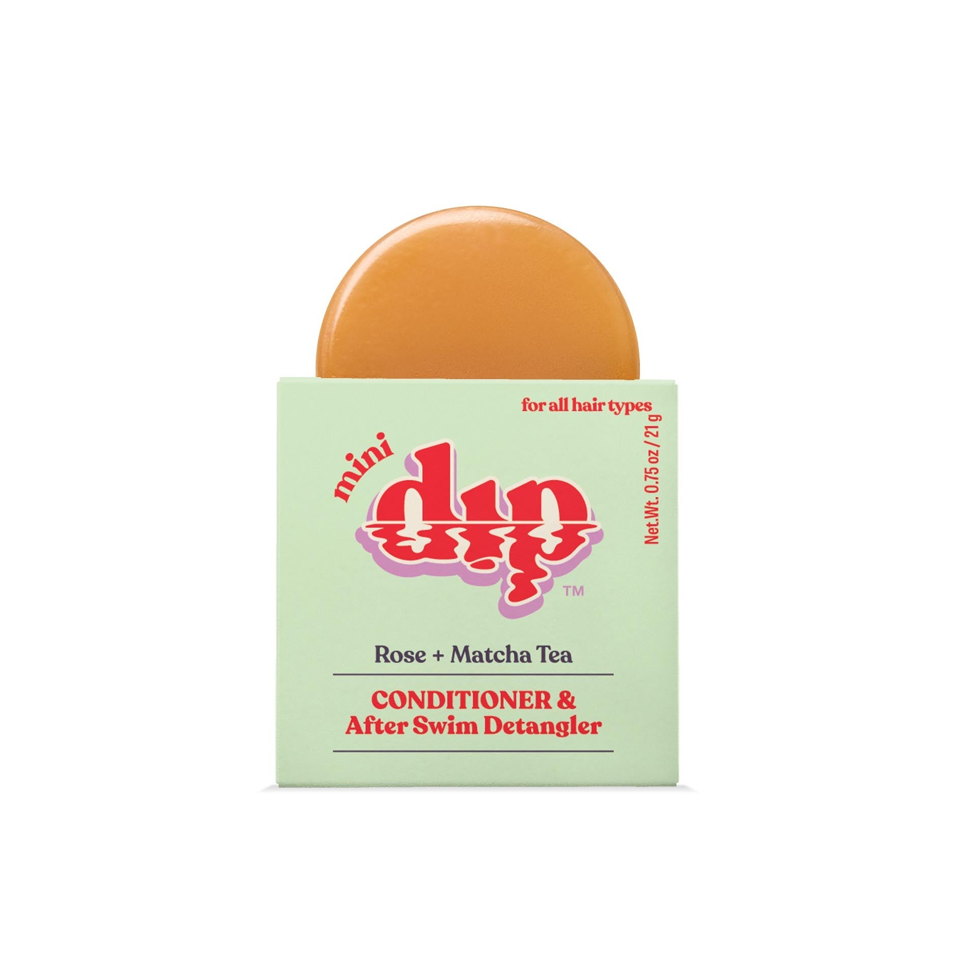 Mini Dip Conditioner & After Swim Detangler - Rose & Matcha Tea | Size: 0.75 oz Refurbished - Dip Sustainable Hair Care refurbished available on Cerqular