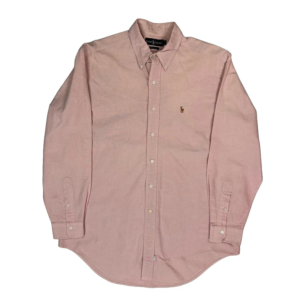 Ralph Lauren Shirt - Large Pink Cotton Refurbished - Thrifted (note: this is a term often used to describe second- refurbished available on Cerqular