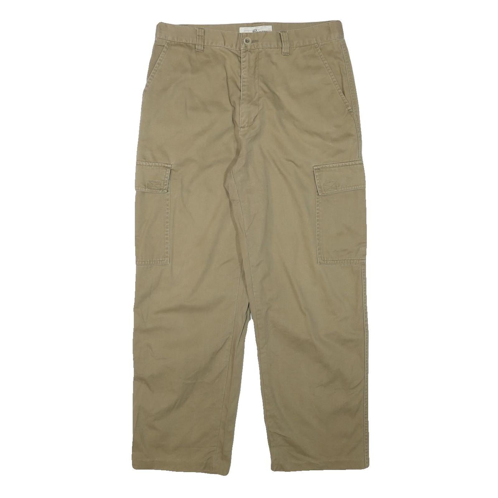 PENMANS Mens Cotton Blend Beige Relaxed Cargo Trousers W32 L27 Pocketed Casual Refurbished - N/A refurbished available on Cerqular