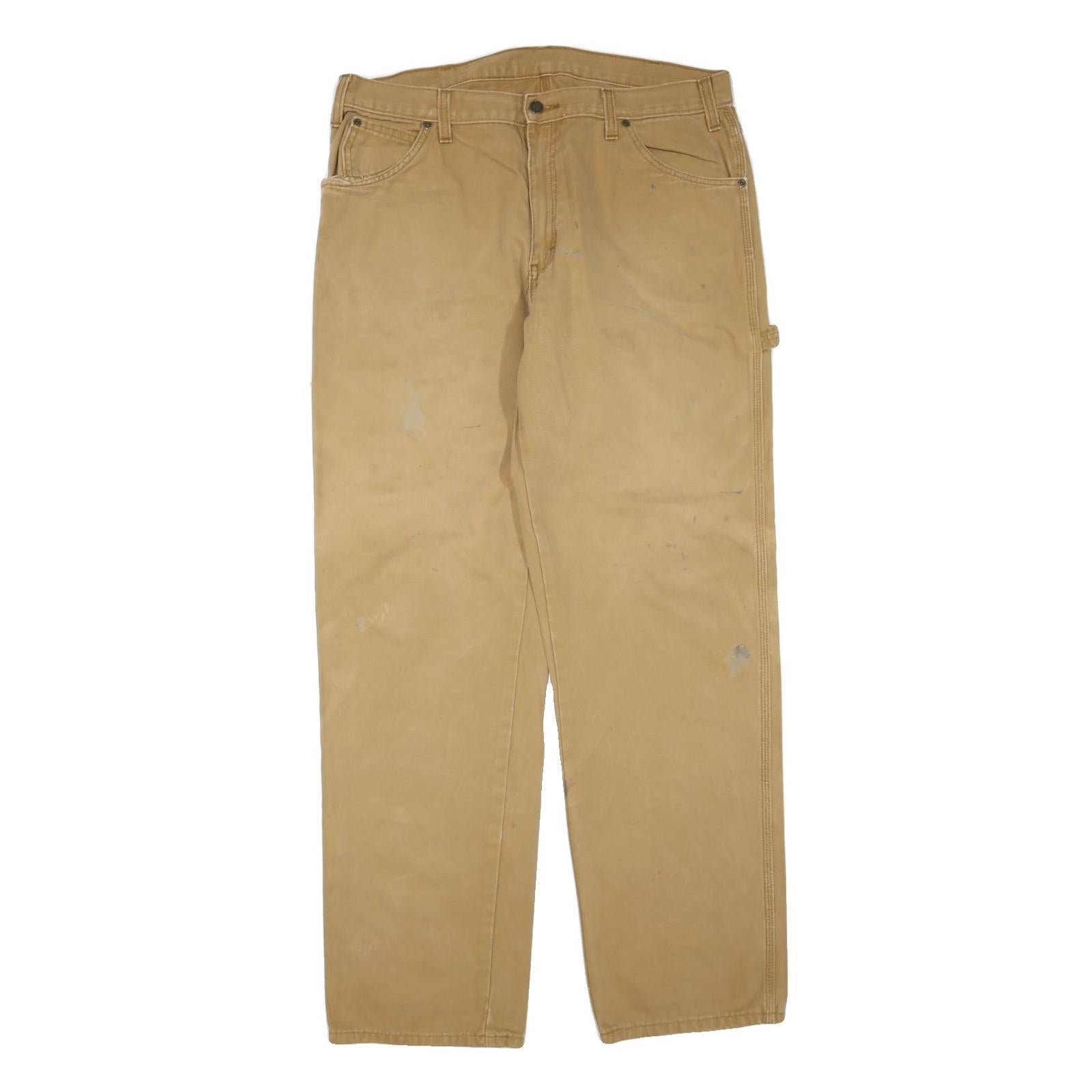 Buy DICKIES Mens Cotton Blend Beige Regular Straight Trousers W36 L33 Workwear Refurbished - $31.19 DICKIES Mens Cotton Blend Beige Regular Straight Trousers W36 L33 Workwear Refurbished - N/A refurbished available on Cerqular