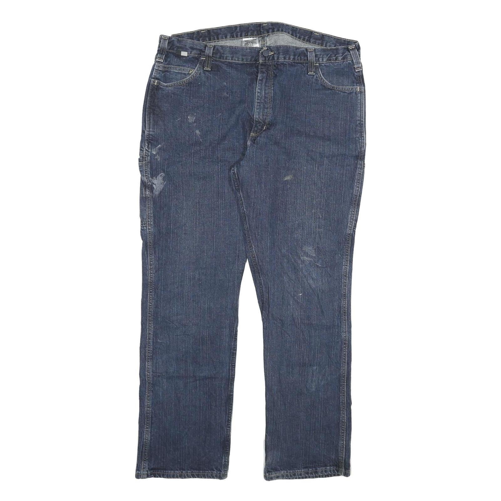 CARHARTT Mens Jeans Blue Regular Straight Denim Medium W42 L32 Workwear Zip Refurbished - N/A refurbished available on Cerqular