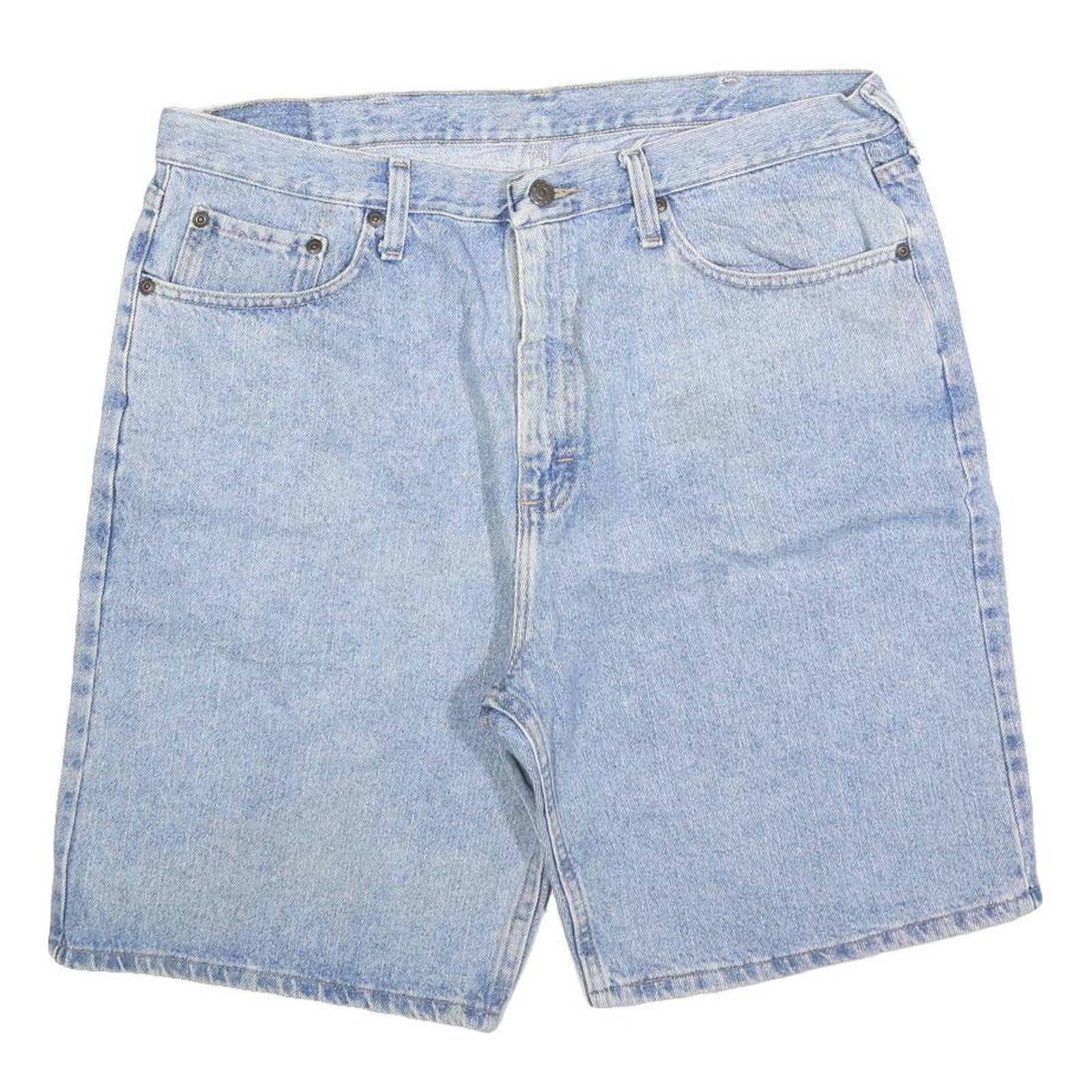 WRANGLER Mens Shorts Blue Denim XL W38 Classic Cotton Blend Button Fly Refurbished - N/A refurbished available on Cerqular
