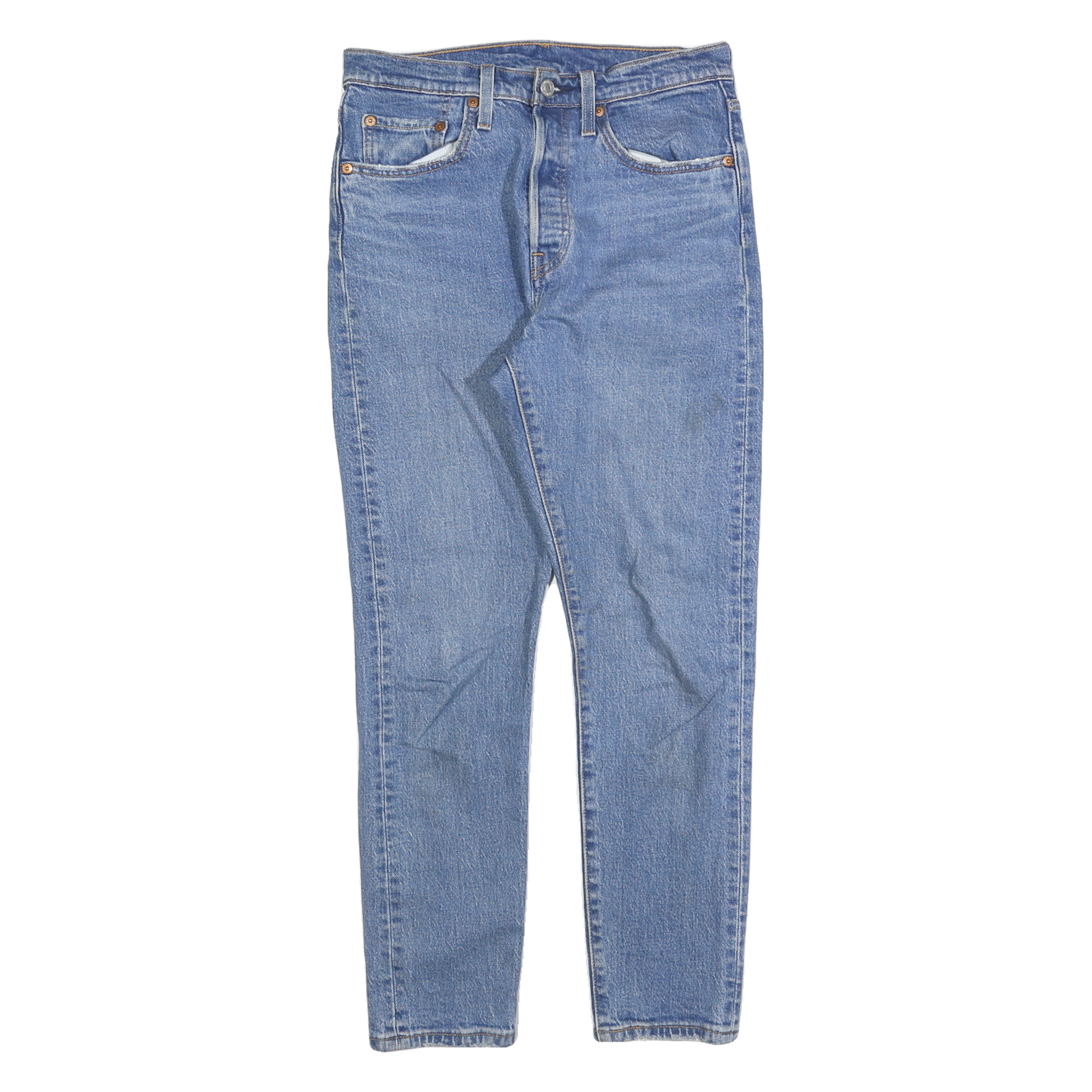 LEVI'S 501S Womens Jeans Blue Regular Skinny Denim Medium W27 L28 Classic Fit Refurbished - N/A refurbished available on Cerqular