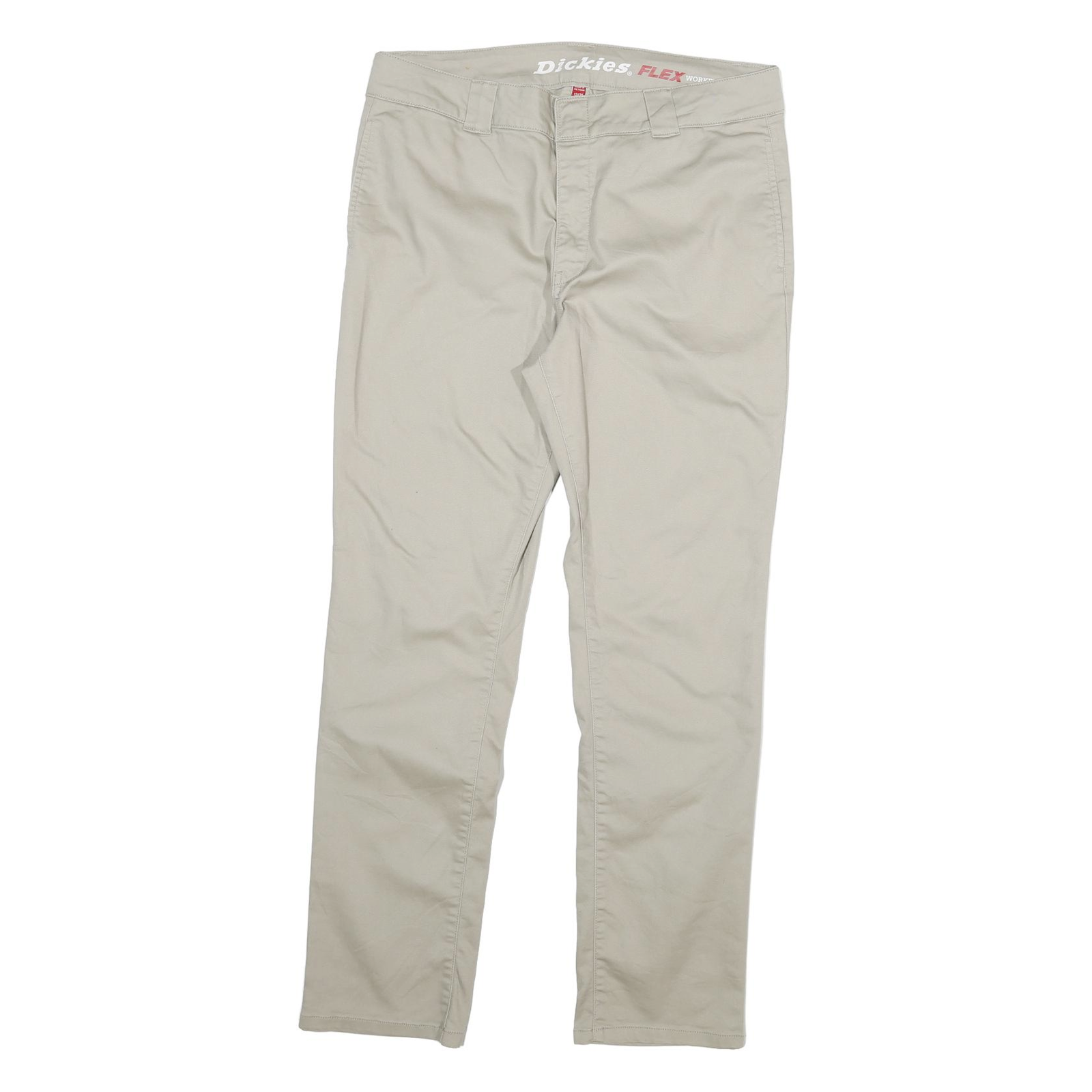 DICKIES Womens Cotton Blend Beige Slim Straight Trousers W32 L29 Workwear Refurbished - N/A refurbished available on Cerqular