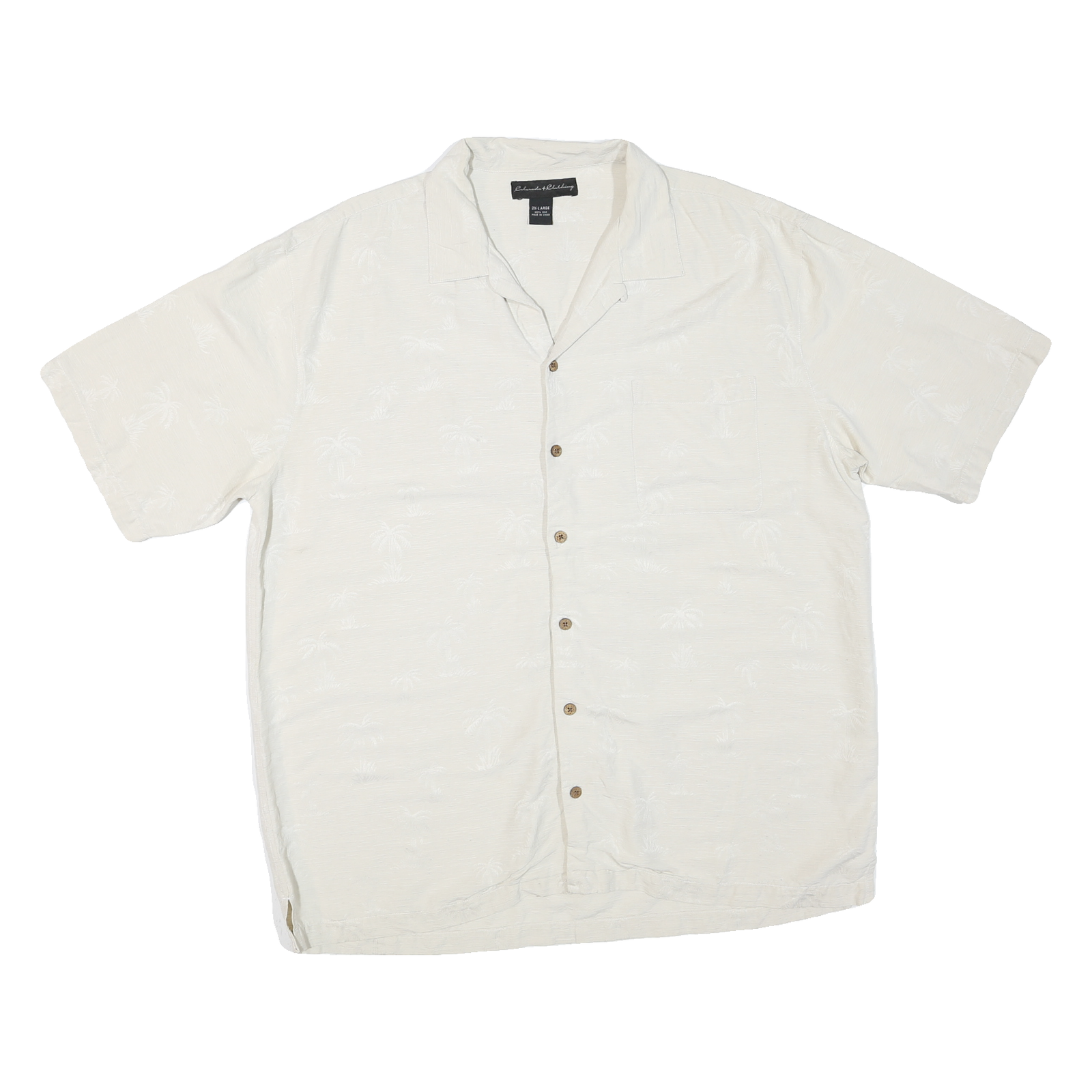COLORADO CLOTHING Mens White 2XL Cotton Blend Short Sleeve Shirt Casual Summer Refurbished - N/A refurbished available on Cerqular